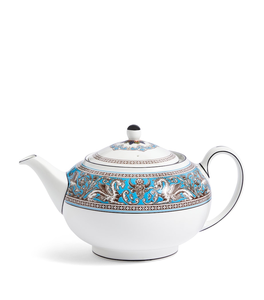 Wedgwood Florentine Turquoise Teapot (800ml) Blue Image 1