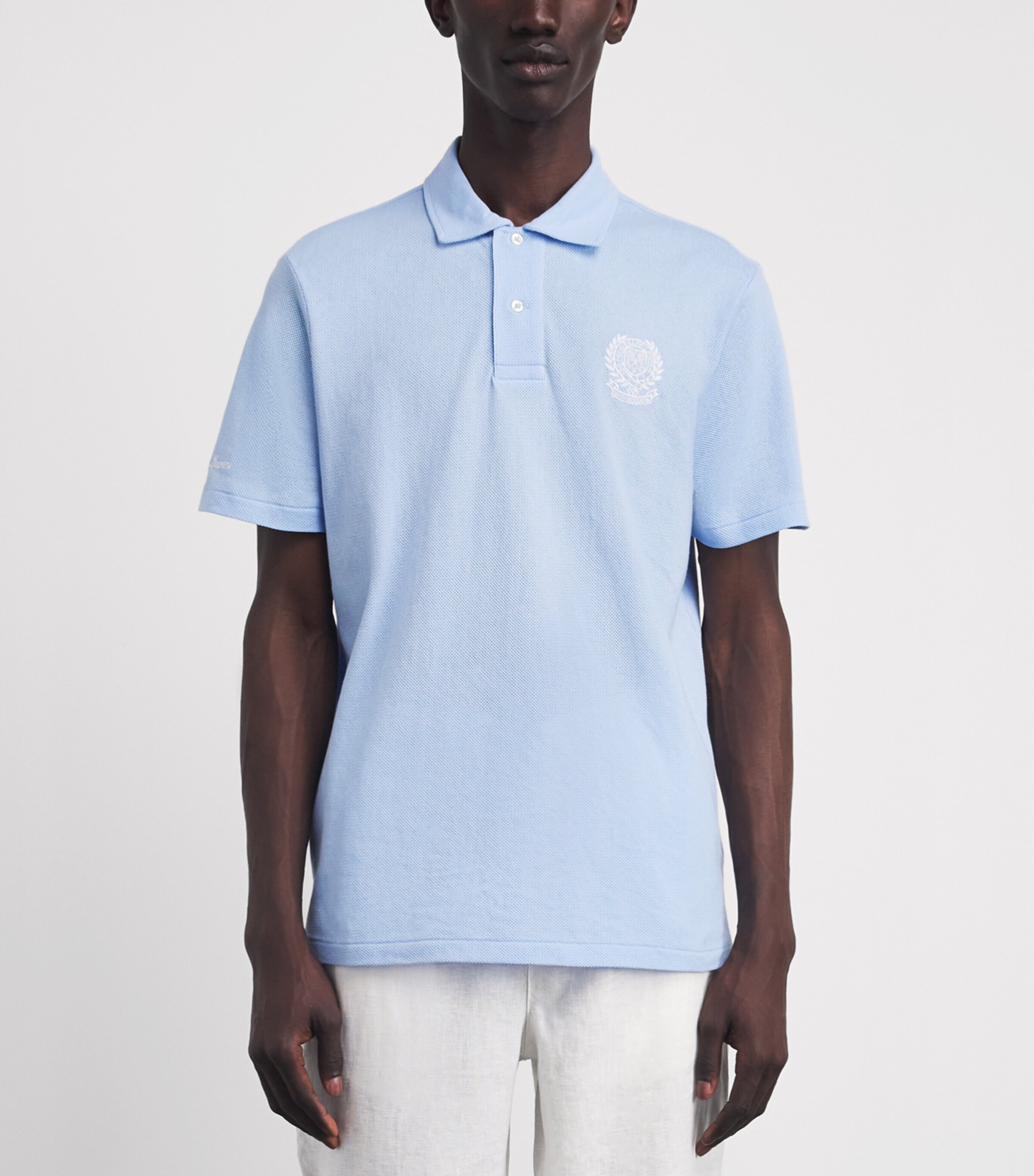 Polo Ralph Lauren Mens x Wimbledon Cotton Mesh Polo Shirt Office Blue Image 4