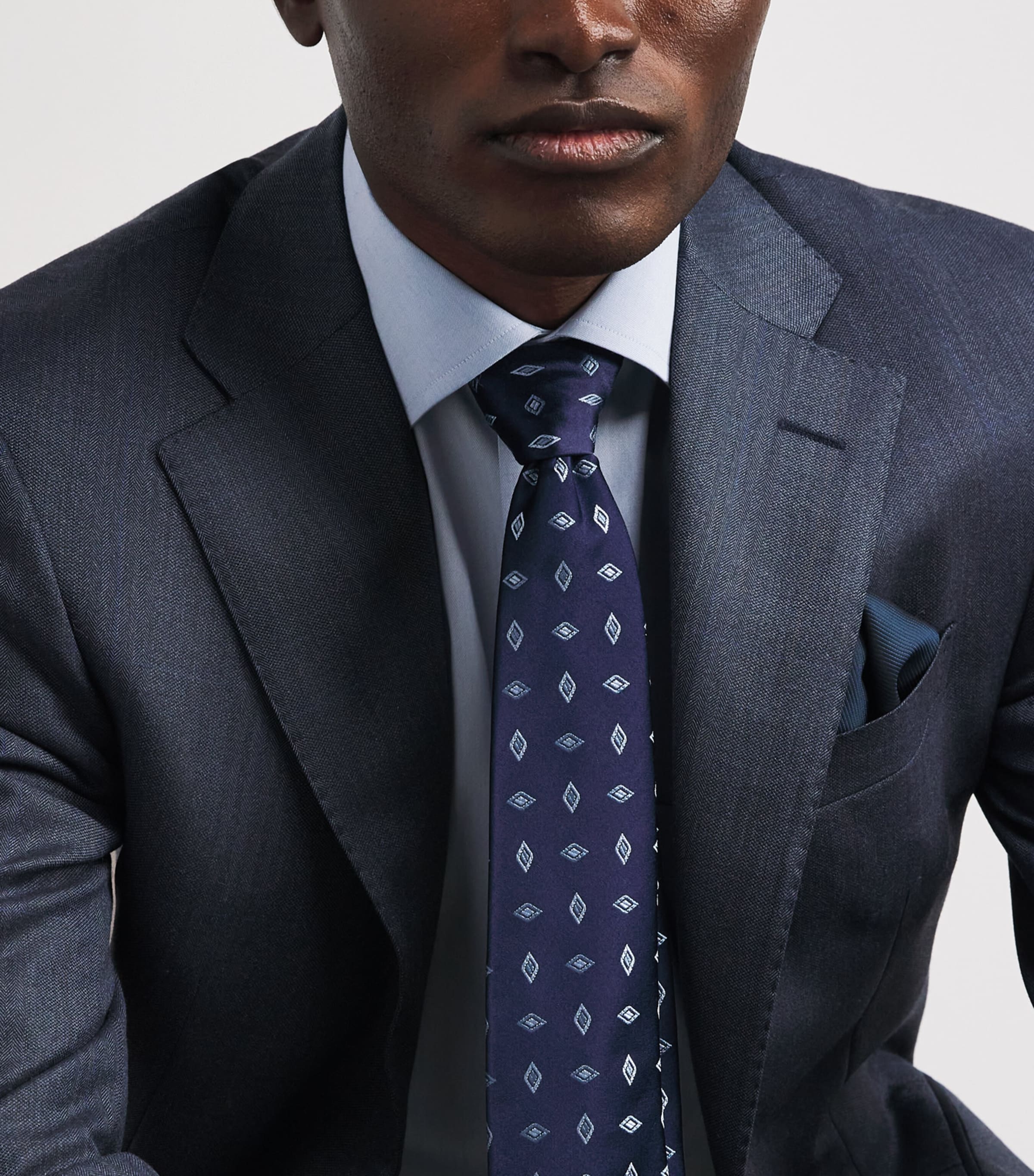 Silk Geometric Jacquard Tie FB160 Image 2