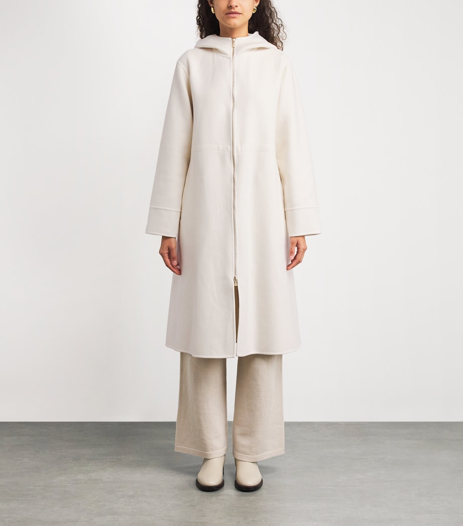 Wool Hooded Coat BIANCO E BIANCO Image 3