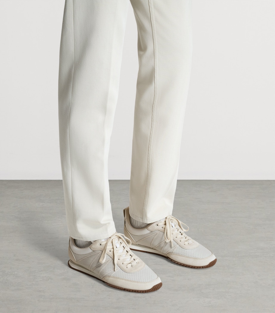 Dunhill Leather The Dunhillian Runner Sneakers White Image 2