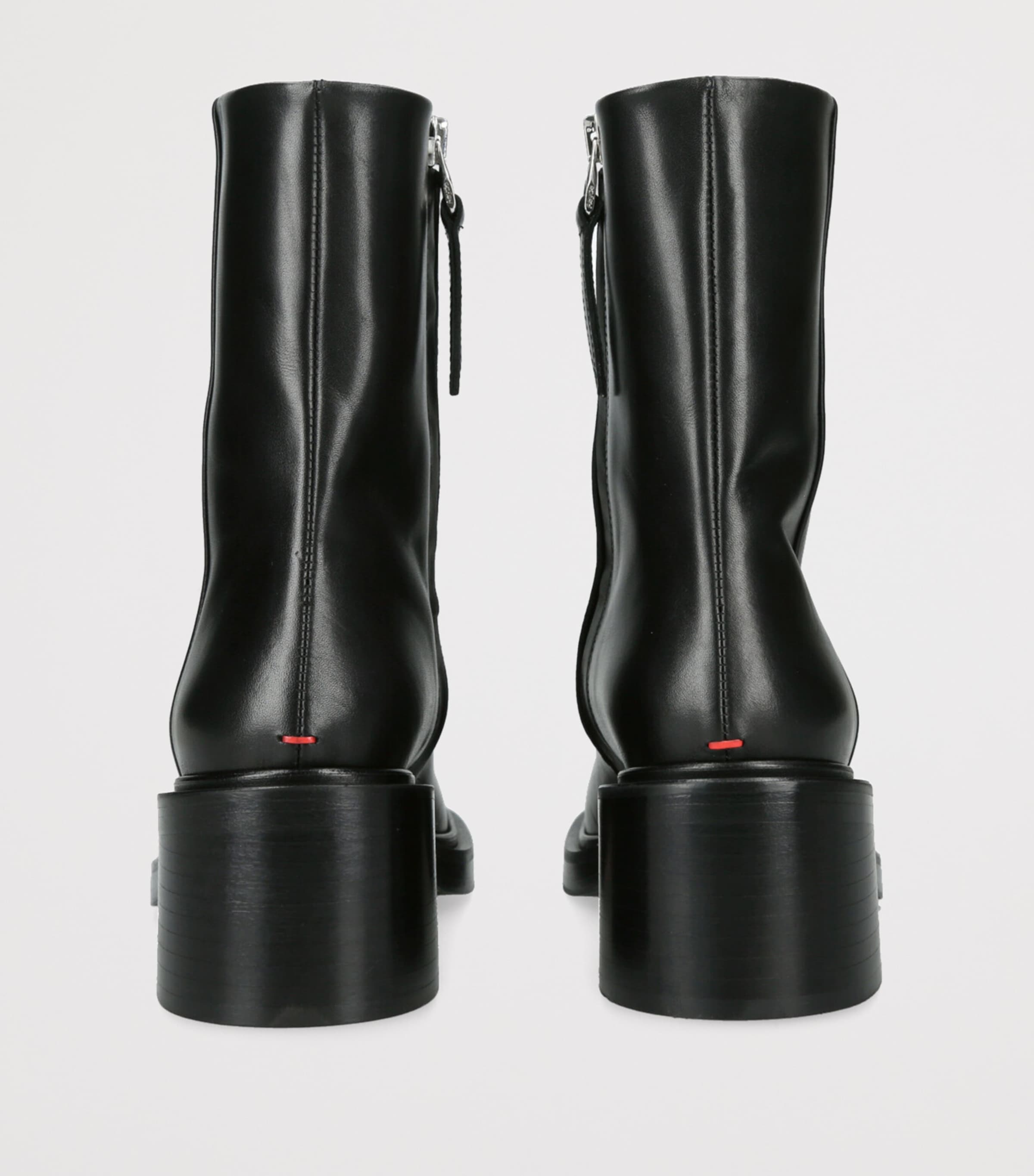 Leather Teddy Ankle Boots 65 BLACK Image 2