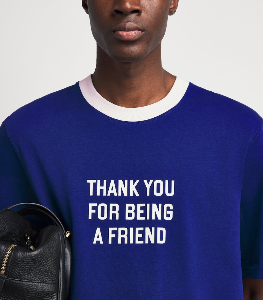 AMI Paris Mens Thank You T-Shirt Bleu Roi Image 3