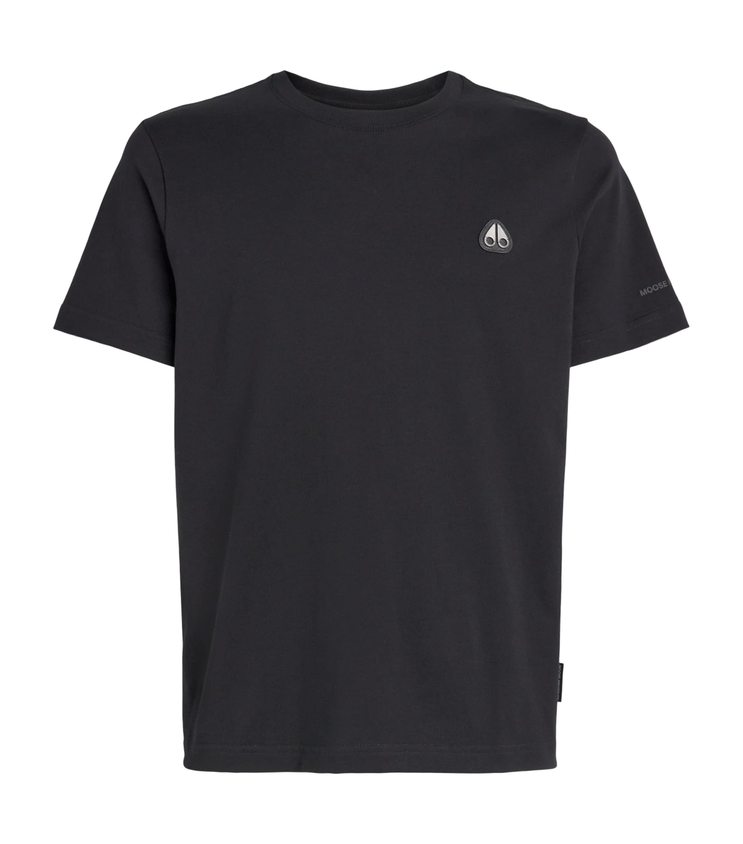 Moose Knuckles Mens Cotton Crescent T-Shirt Black Image 1