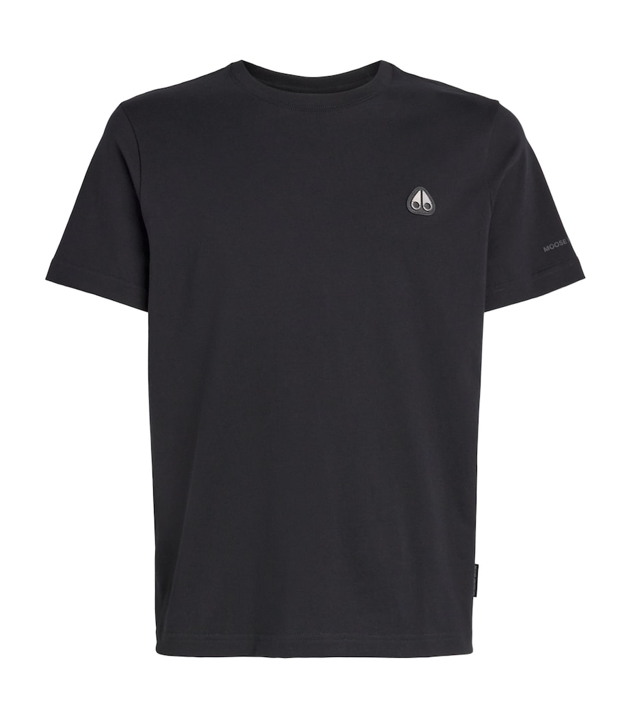 Moose Knuckles Mens Cotton Crescent T-Shirt Black Image 1