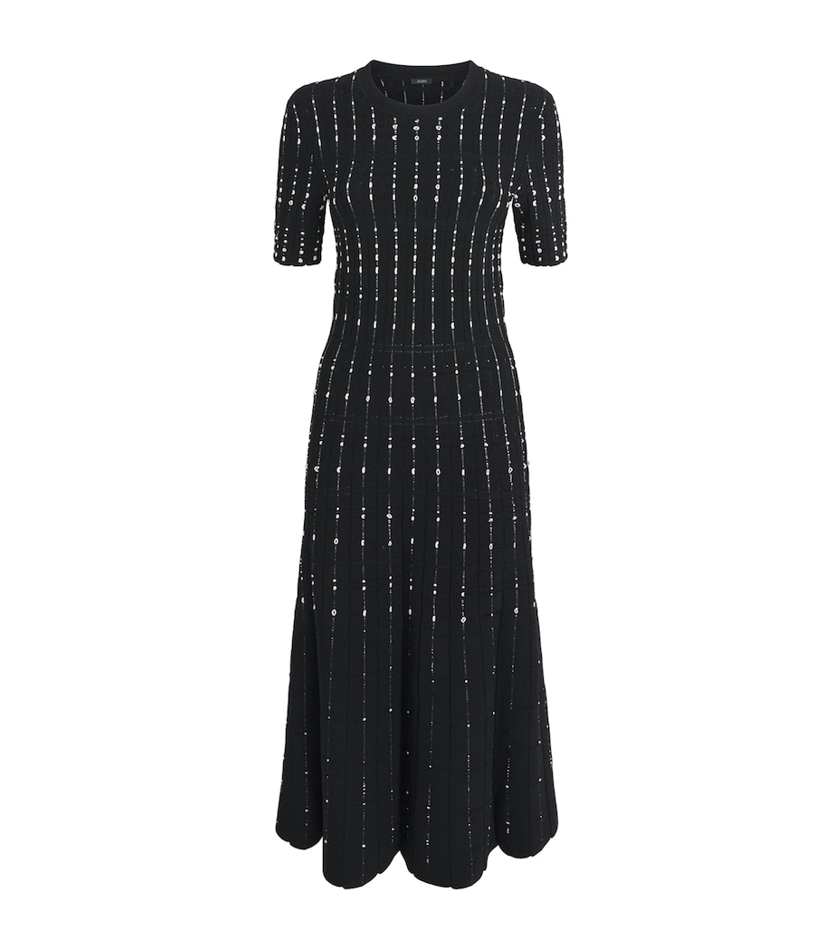 Fragmented Stripes Dress BLACK/IVORY Image 1