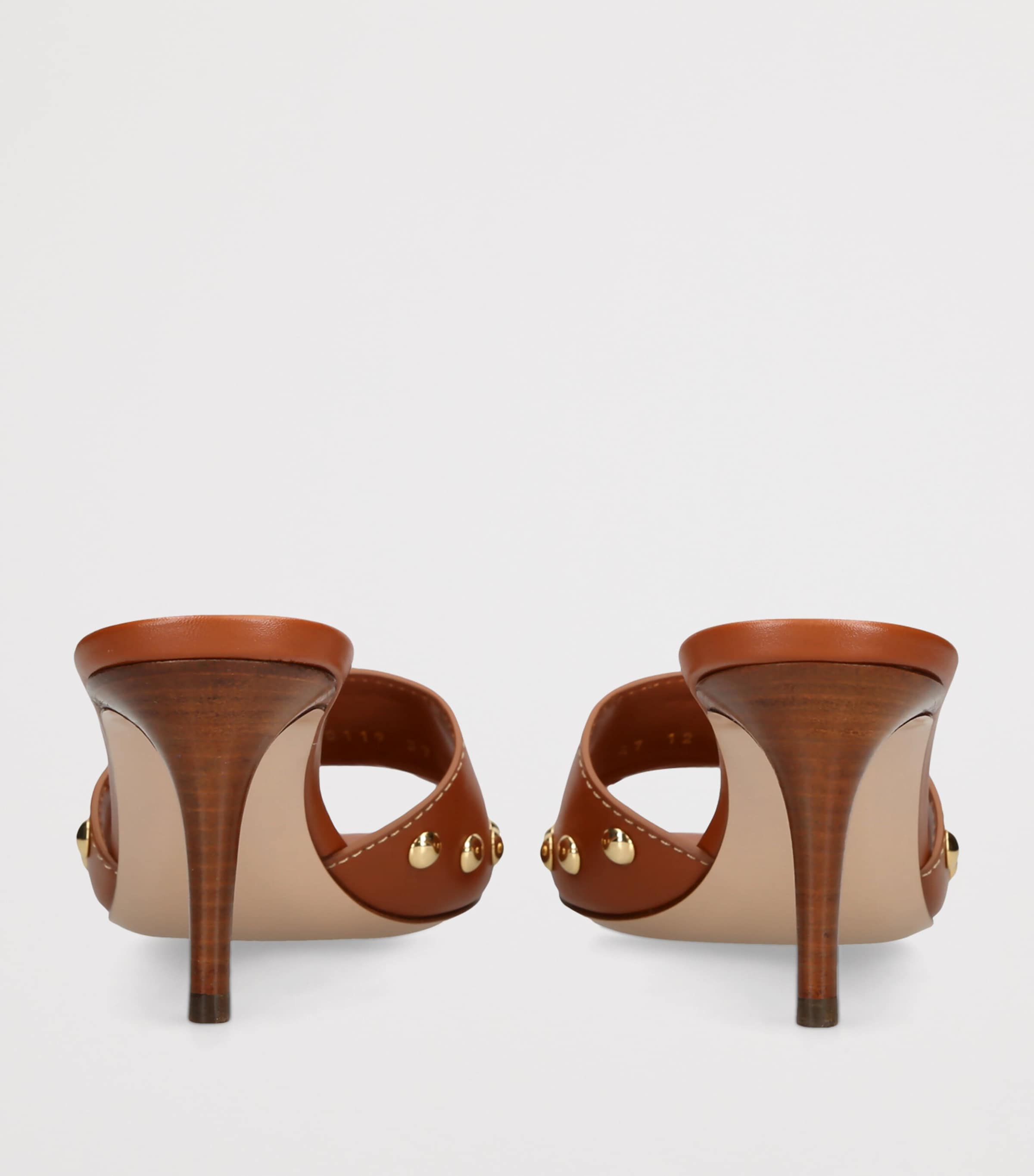 Gianvito Rossi Leather Avelin Mules 70 Camel Image 4