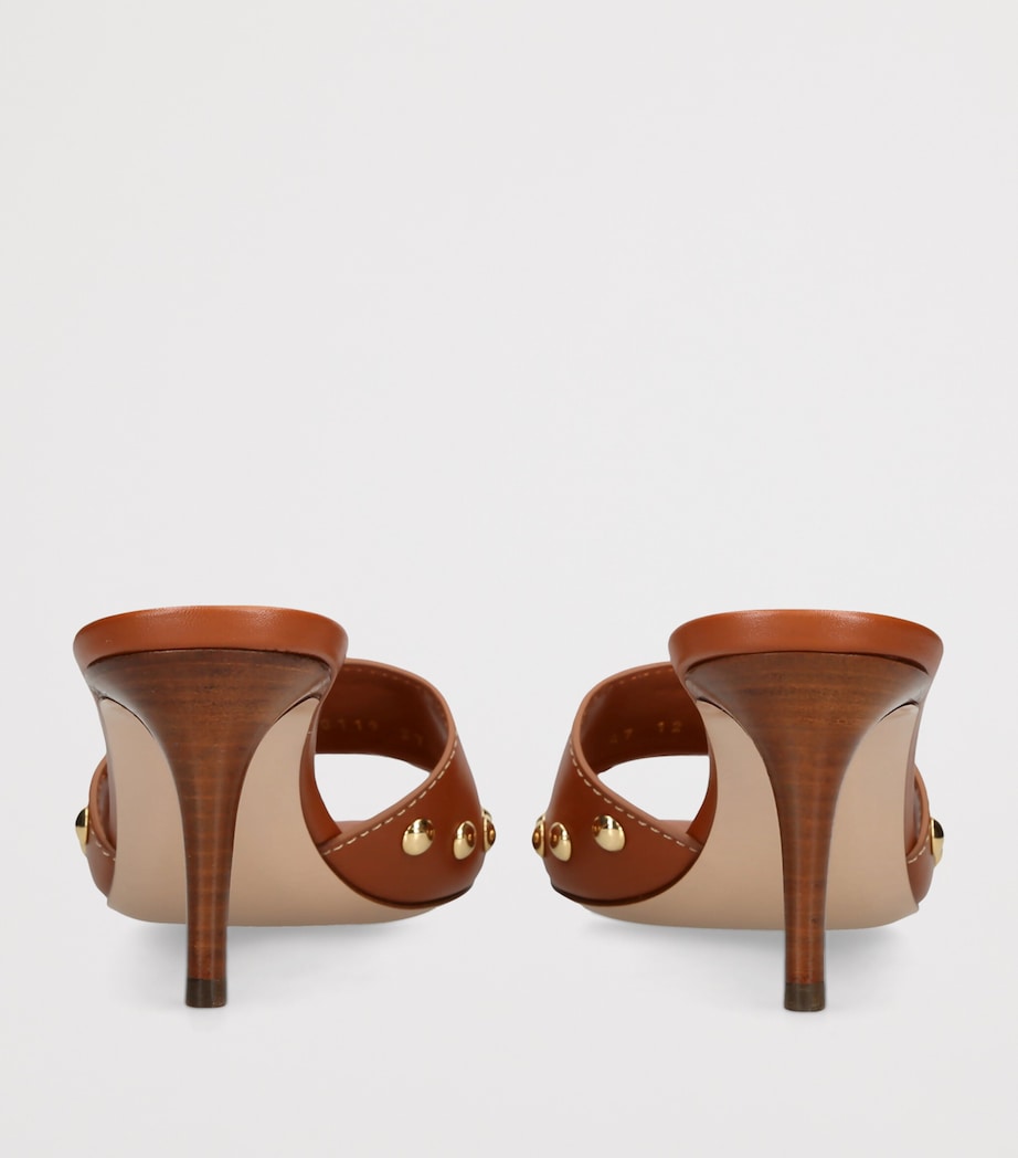 Gianvito Rossi Leather Avelin Mules 70 Camel Image 4
