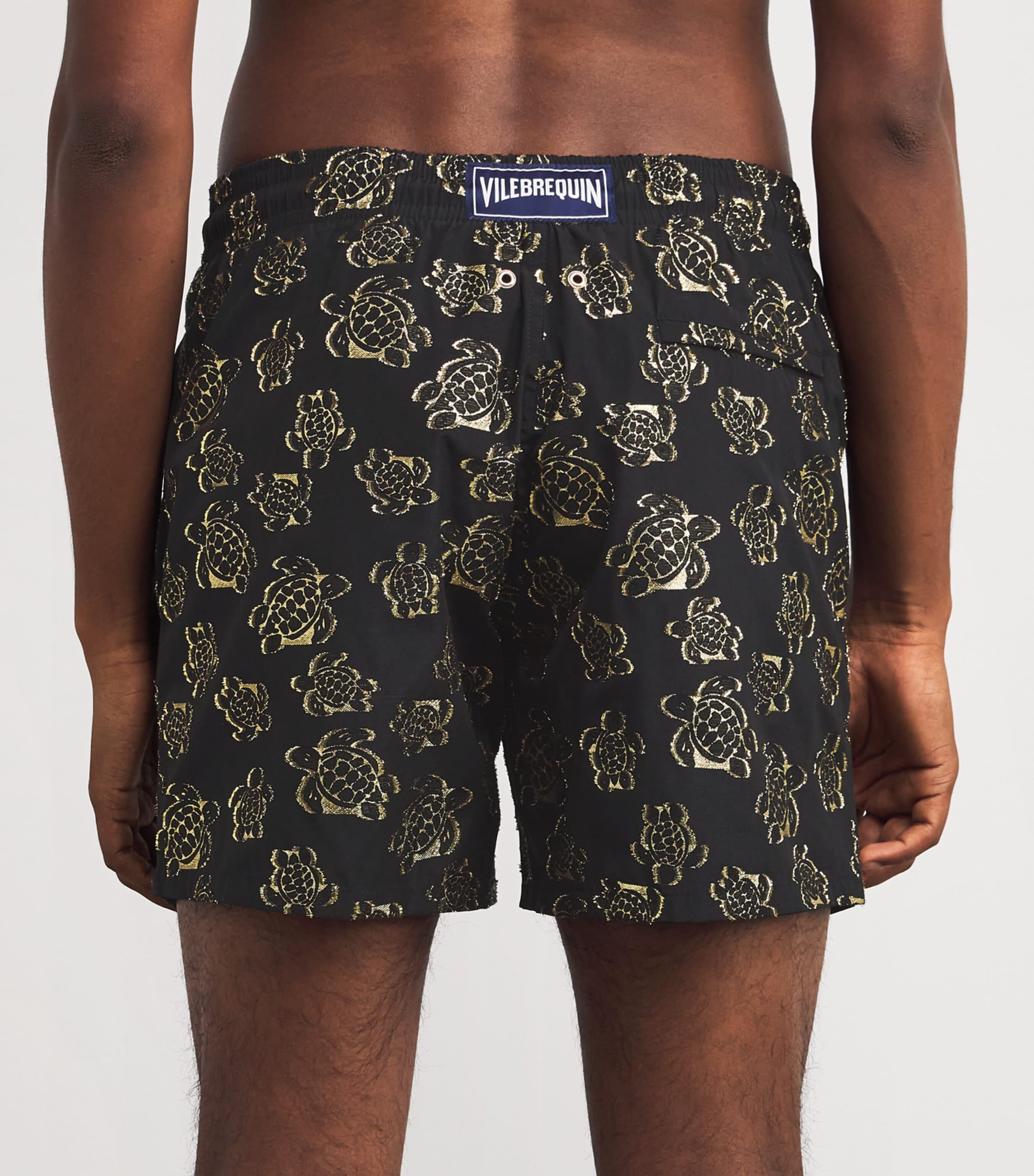 Turtle Embroidered Moopea Swim Shorts 990-BLACK Image 4