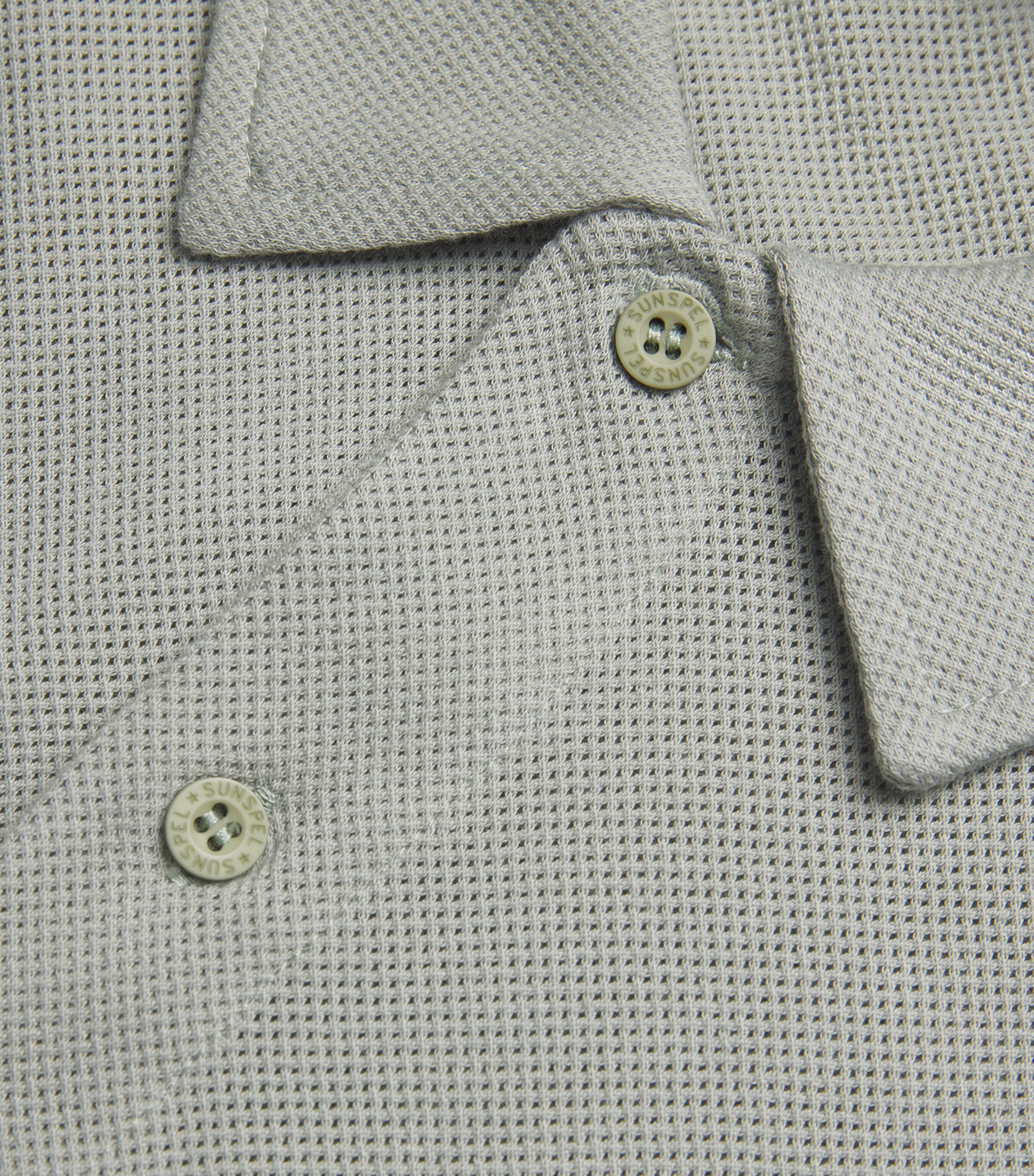 Sunspel Mens Supima Cotton Riviera Polo Shirt Gnii Pastel Green Image 5