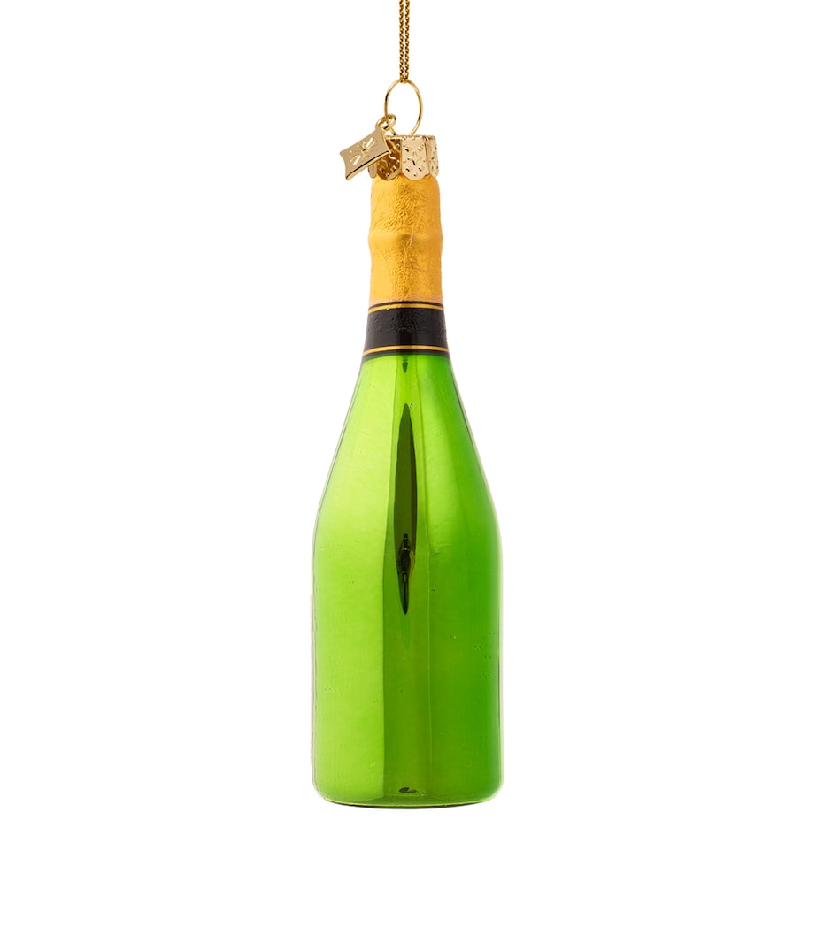 Harrods Champagne Bottle Tree Decoration Green Image 4