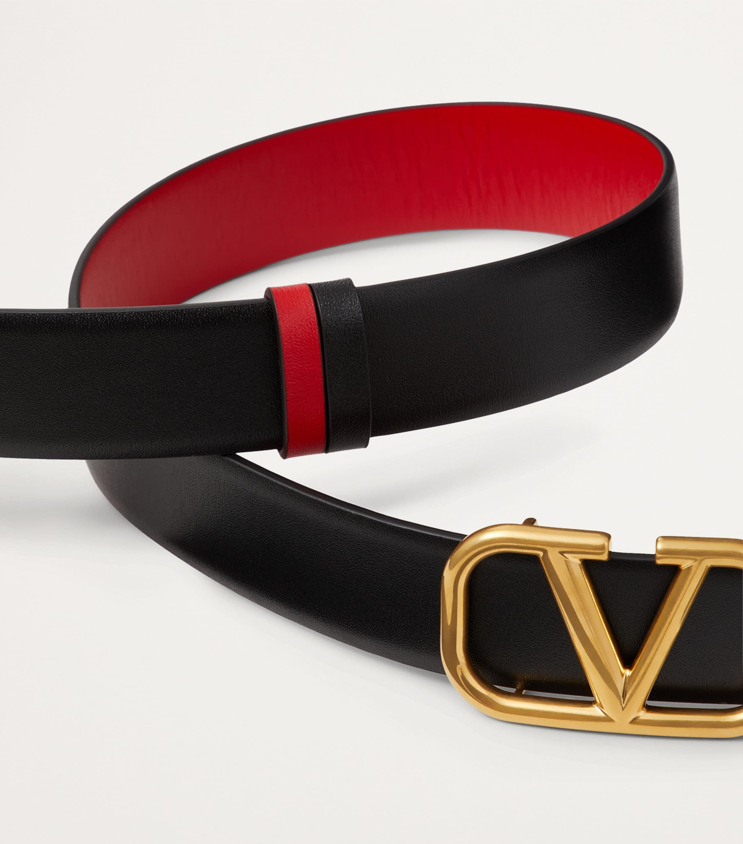 Leather Reversible VLogo Signature Belt 0SM Image 4