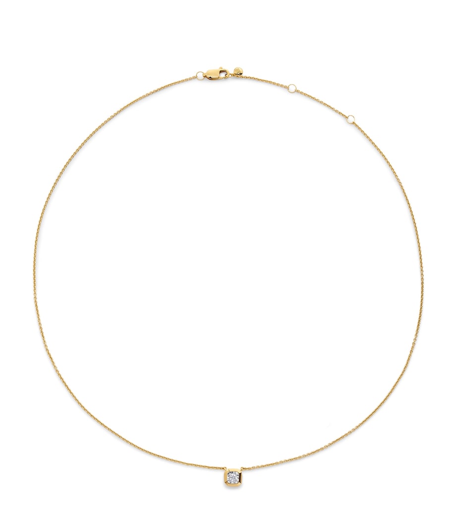 Monica Vinader Gold Vermeil and Diamond Essentials Necklace Gold Vermeil Image 1