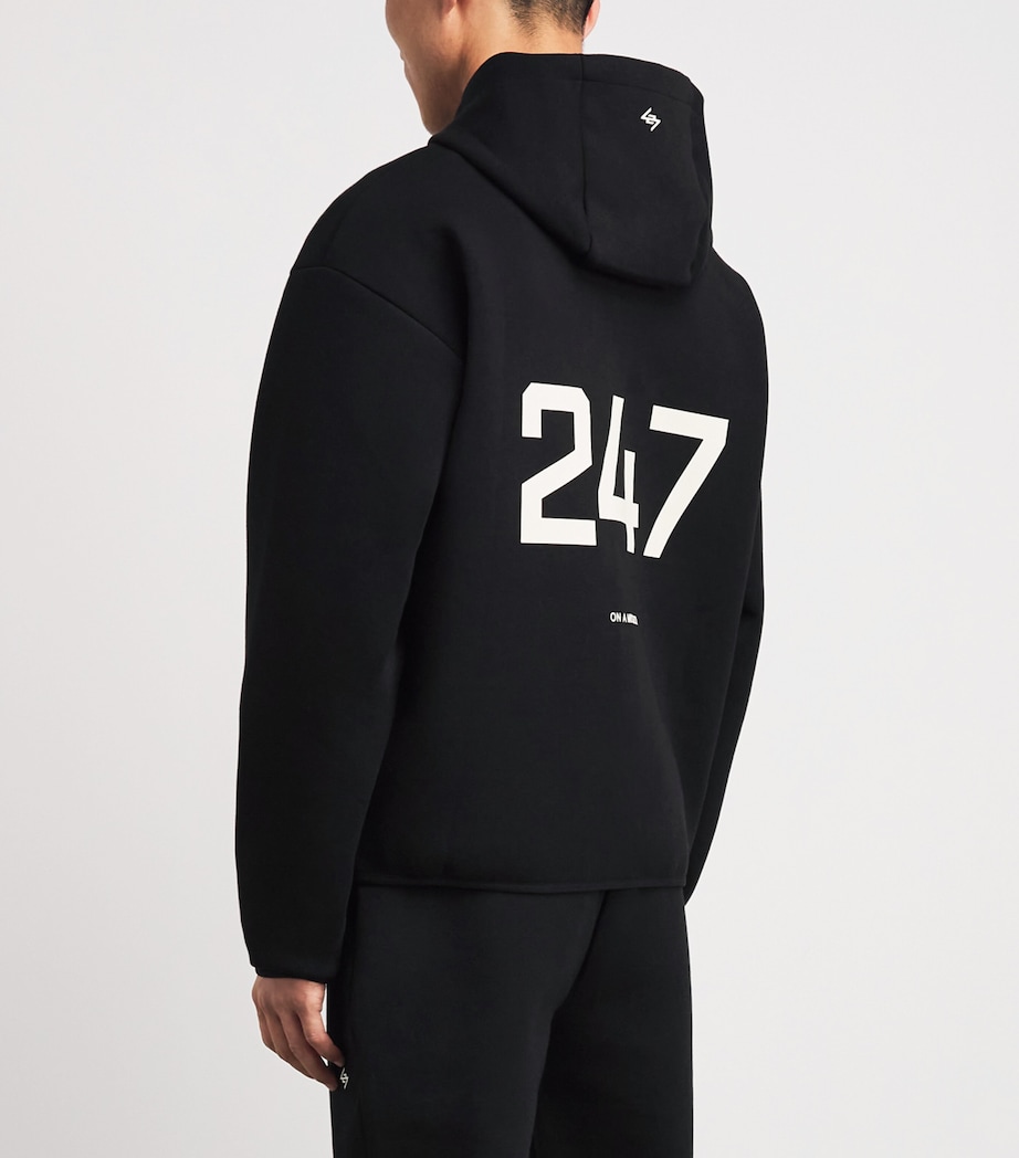Represent 247 Mens 247 Numbers Zip-Up Hoodie Jet Black Image 5