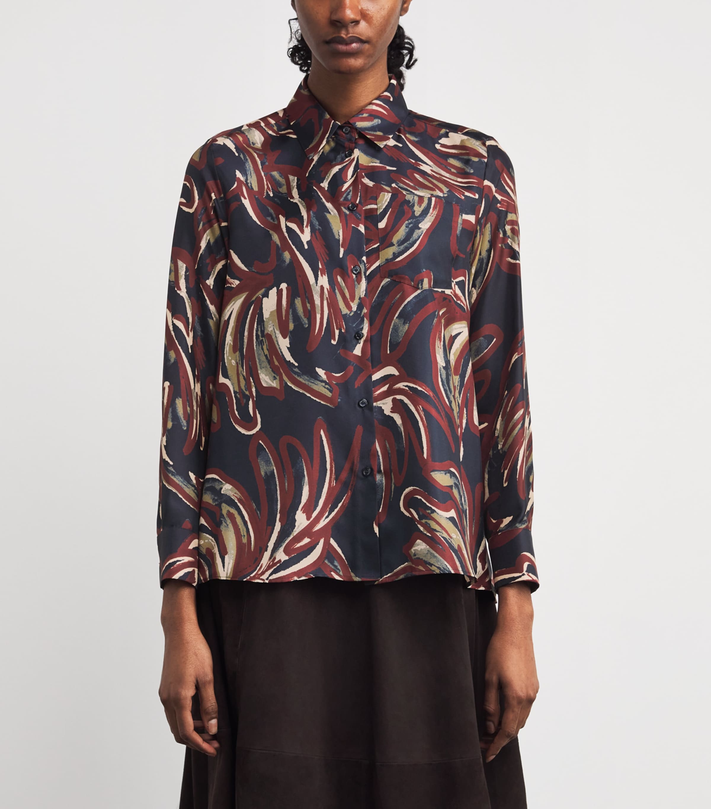 Silk Twill Ultramarine Print Shirt ULTRAMARINE Image 3