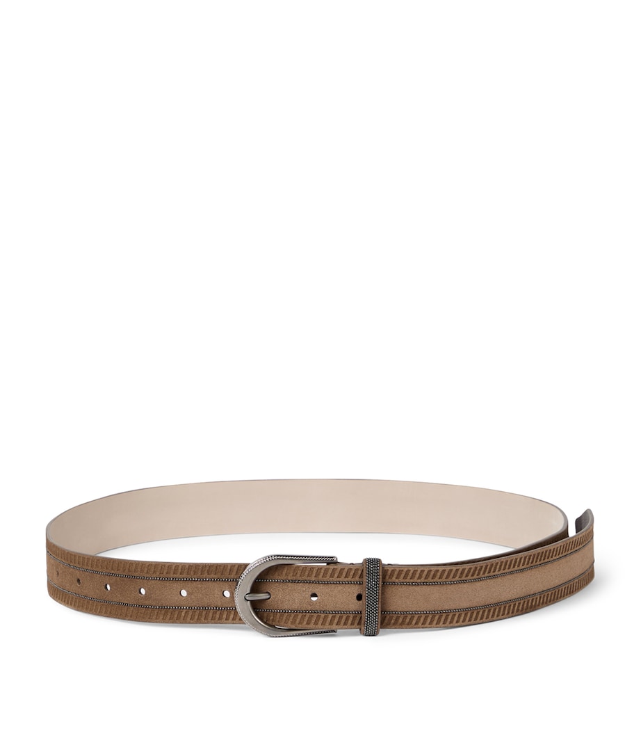 Brunello Cucinelli Suede Textured Belt Image 1