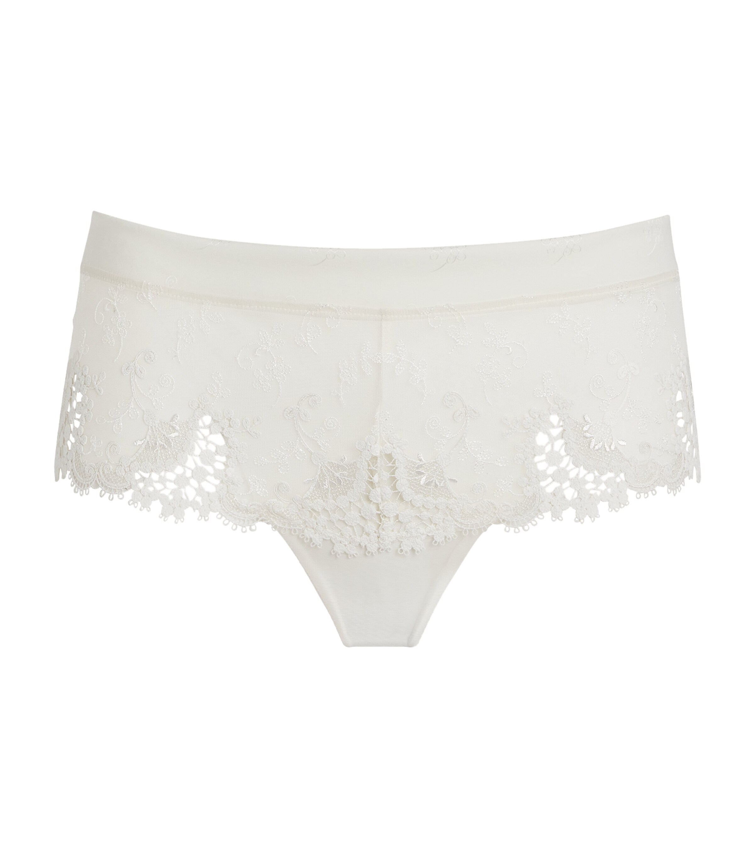 Shop Simone Perele Lace Wish Shorty Briefs In Ivory