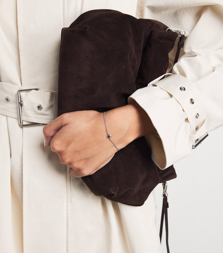 Astrid & Miyu Recycled Sterling Silver Heart Bracelet Silver Image 4