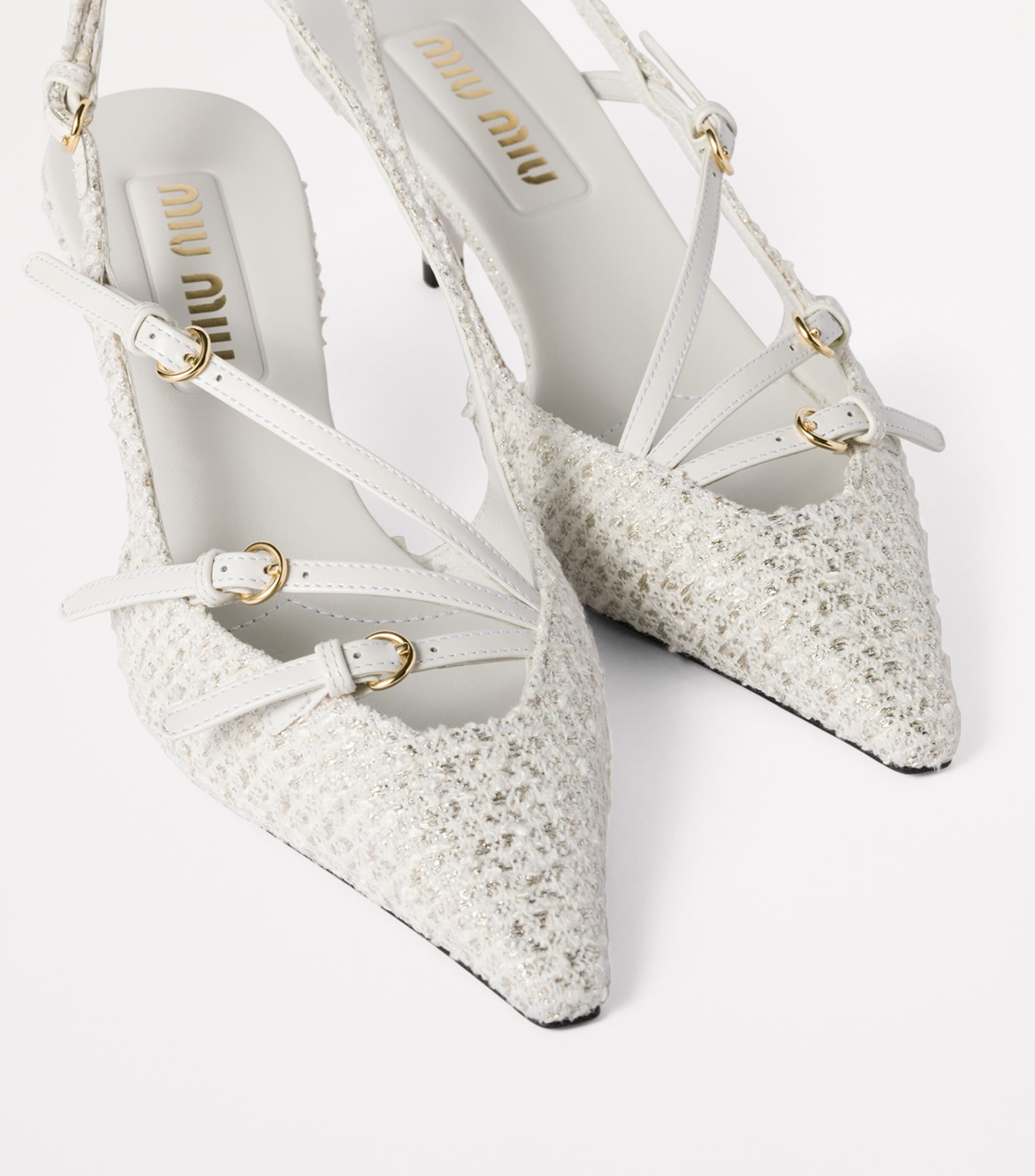 Miu miu スリングバックストラップ Miu Miu スリングバック パンプス | ブラック | FARFETCH JP