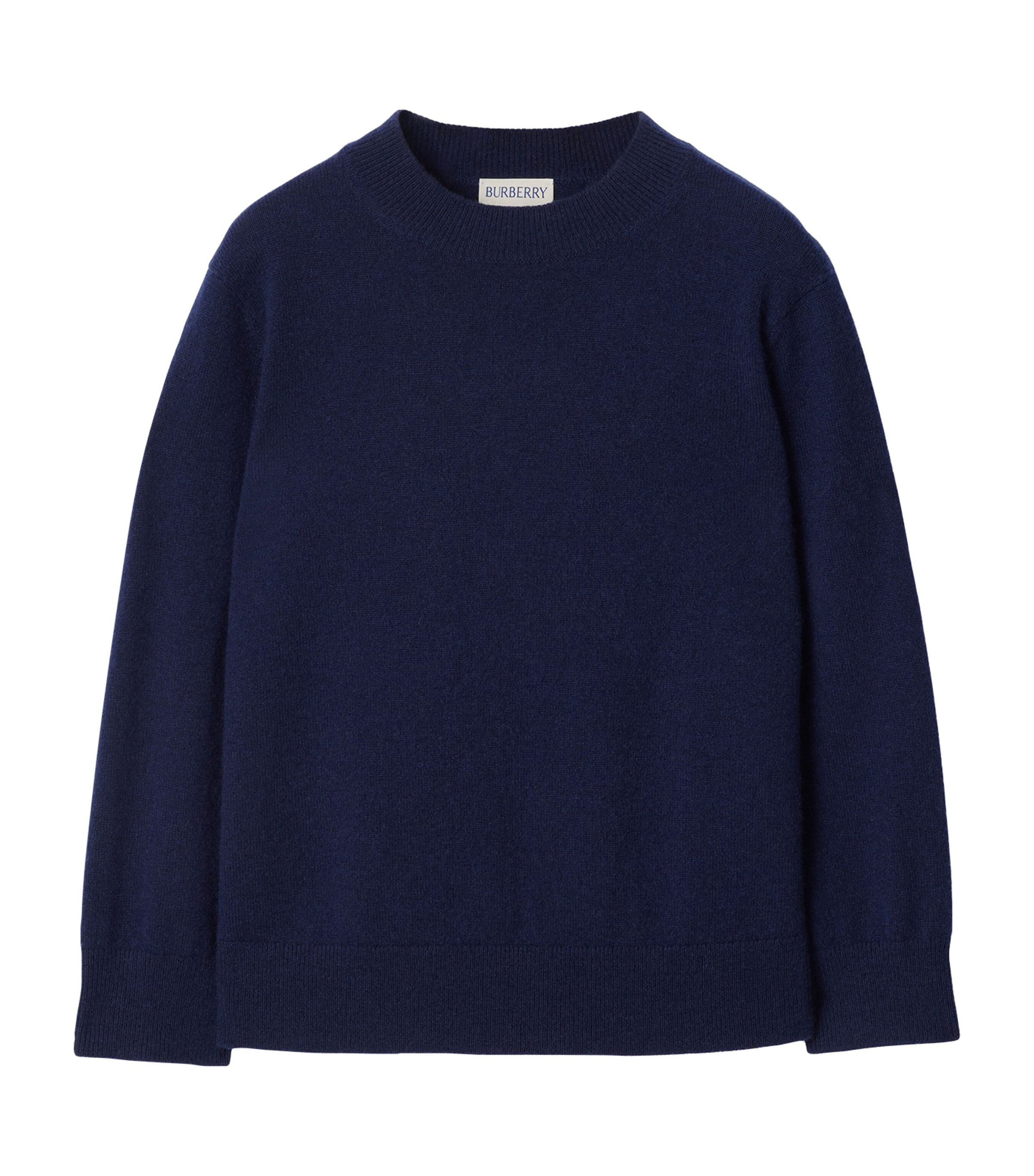 Wool-Cashmere Elbow-Patch Sweater (3-12 Years) NAVY BLACK Image 1