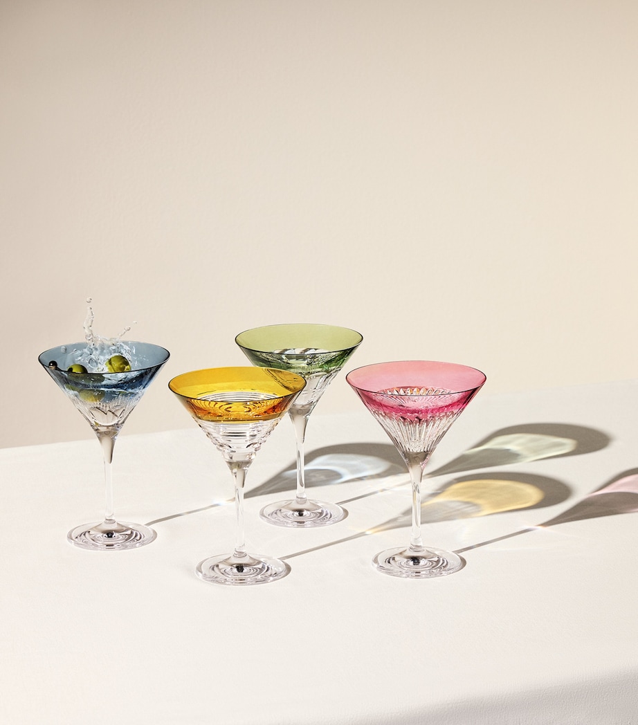 Set of 4 Crystal Mixology Martini Glasses (250ml) MULTI Image 2