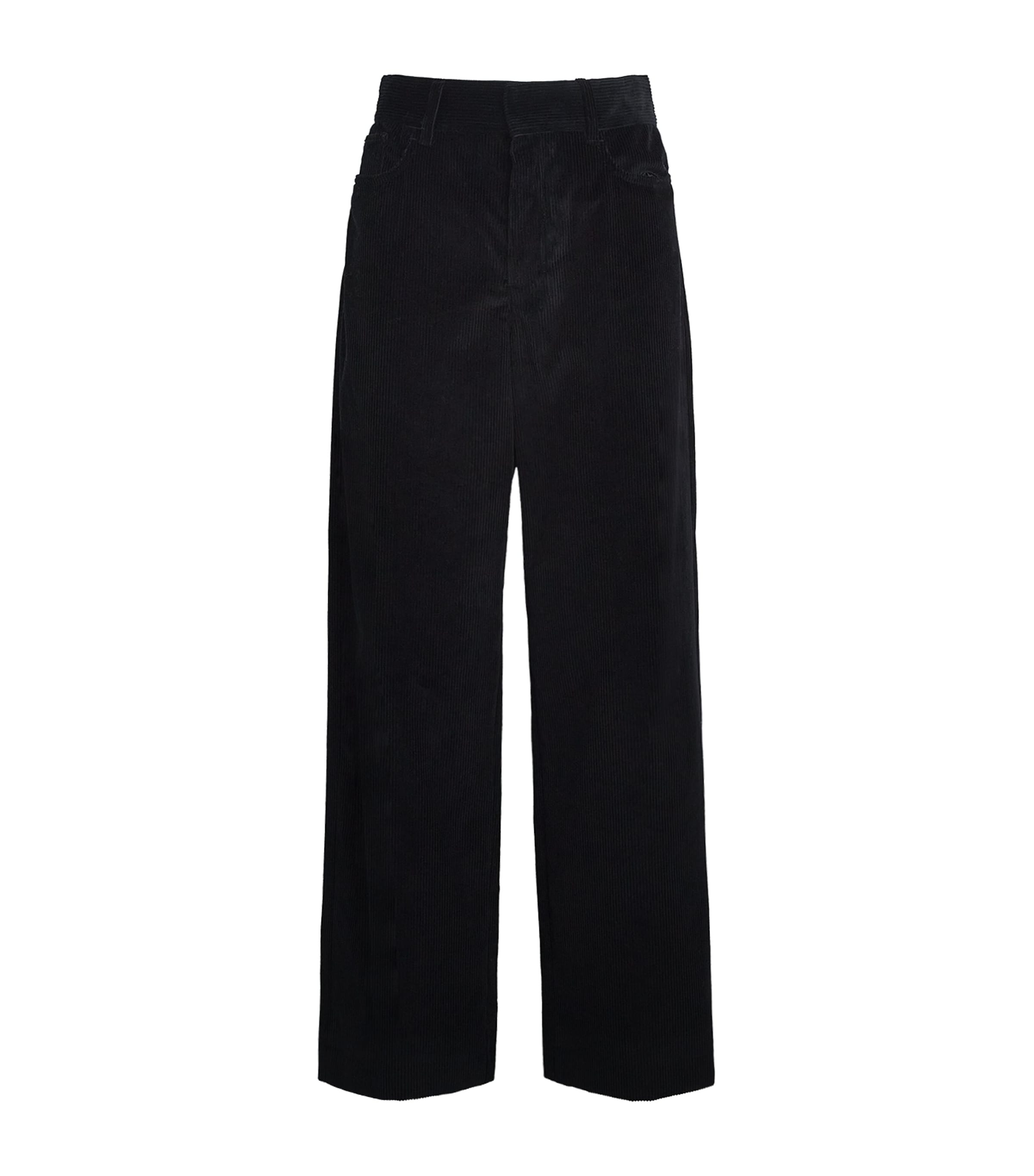 Max Mara Stretch-cotton Corduroy Trousers In Black