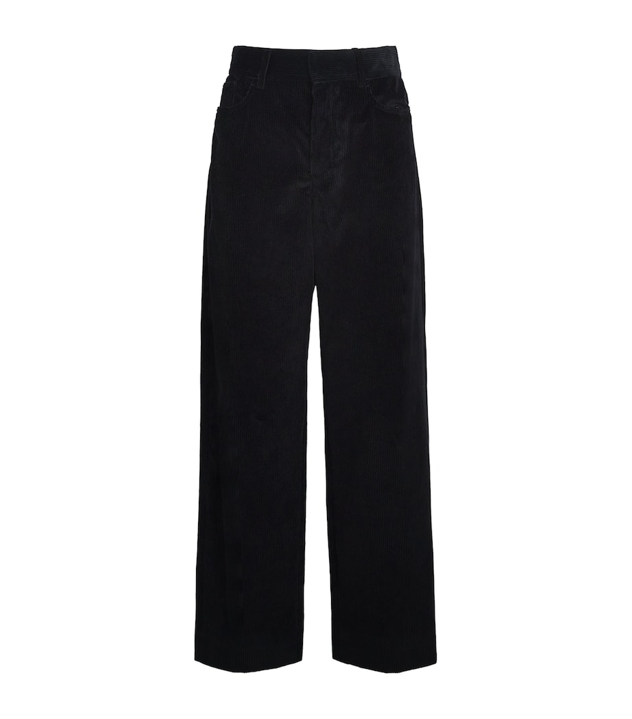 Cotton Corduroy Trousers BLACK Image 1