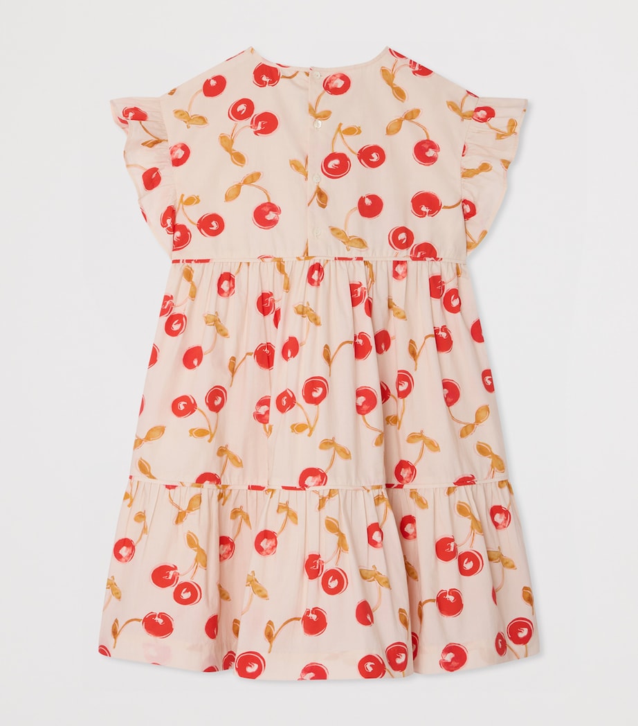 Bonpoint Cotton Printed Leontine Dress (10-14 Years) Ecru Image 2