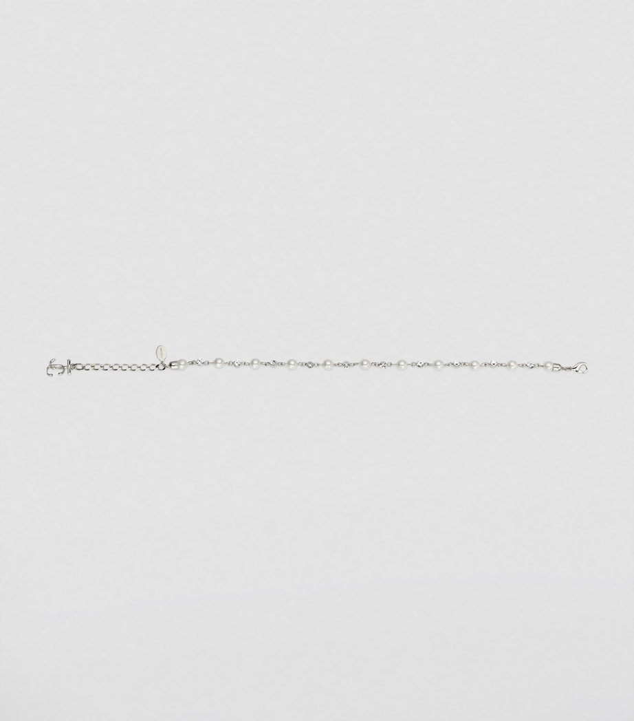 Pearl Crystal Anklet SILVER/WHITE/CRYSTAL Image 3