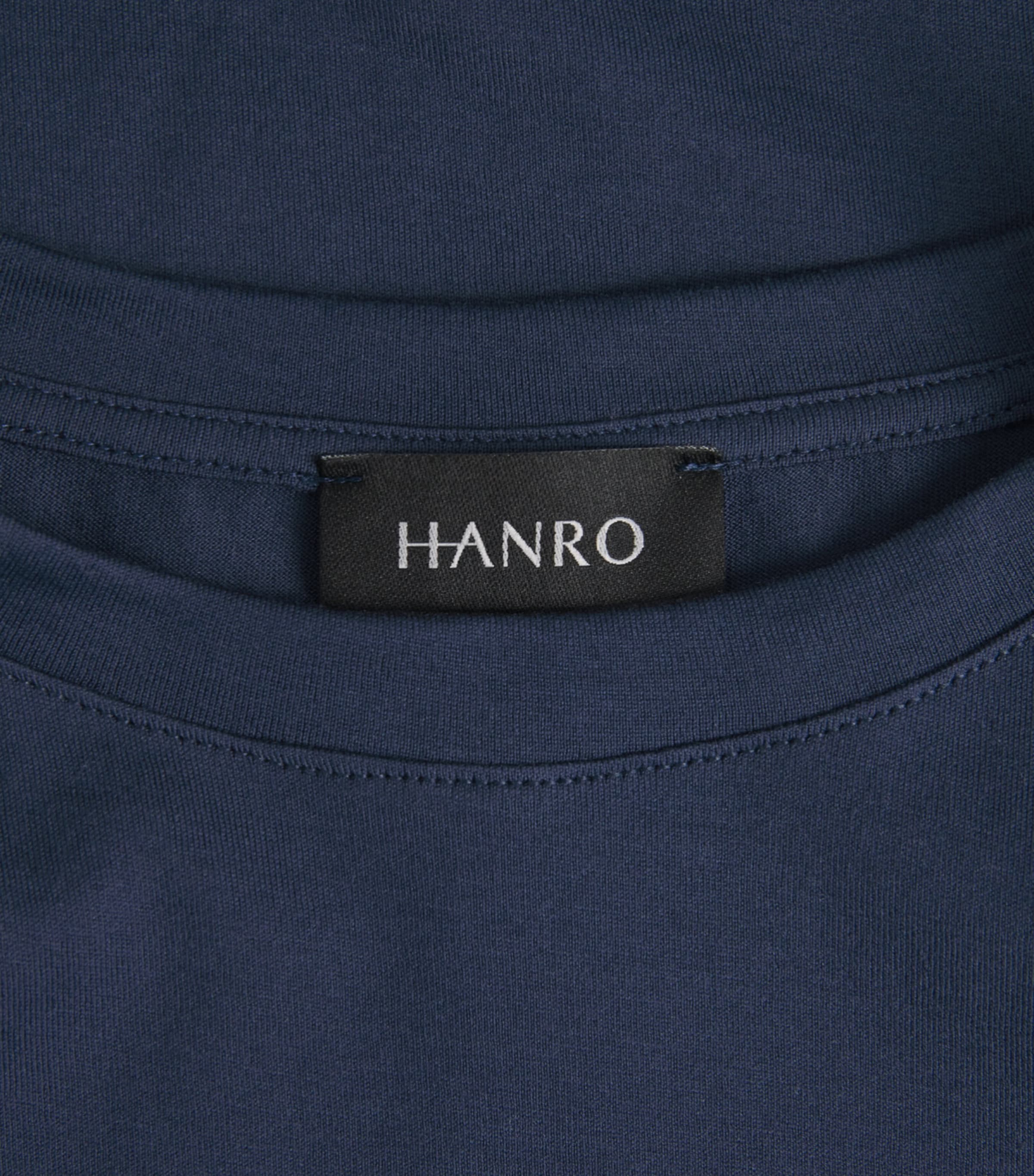 Hanro Mens Cotton Night & Day T-Shirt Deep Navy Image 6