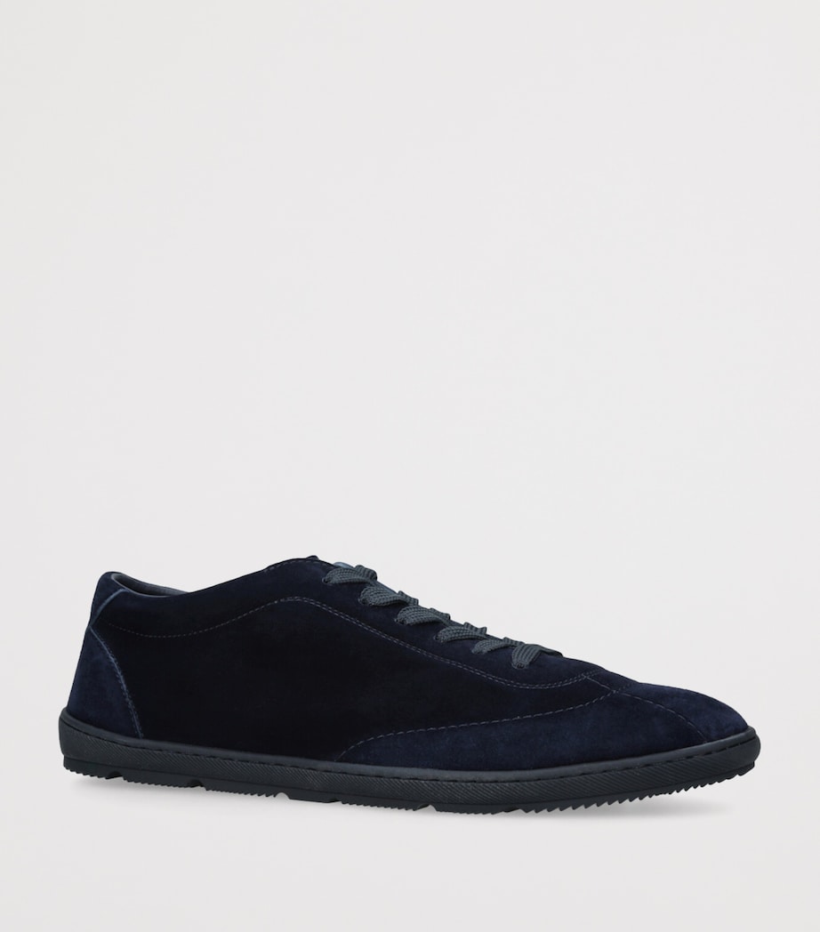 Brunello Cucinelli Suede Low-Top Sneakers Navy Image 3