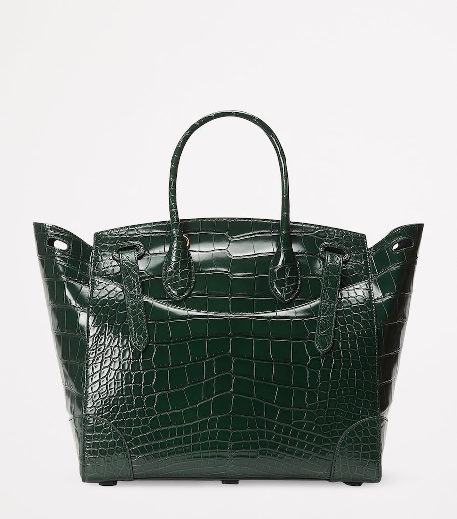 Ralph Lauren Collection Alligator Leather Ricky 33 Top-Handle Bag Harrods Green (tbc) Image 3