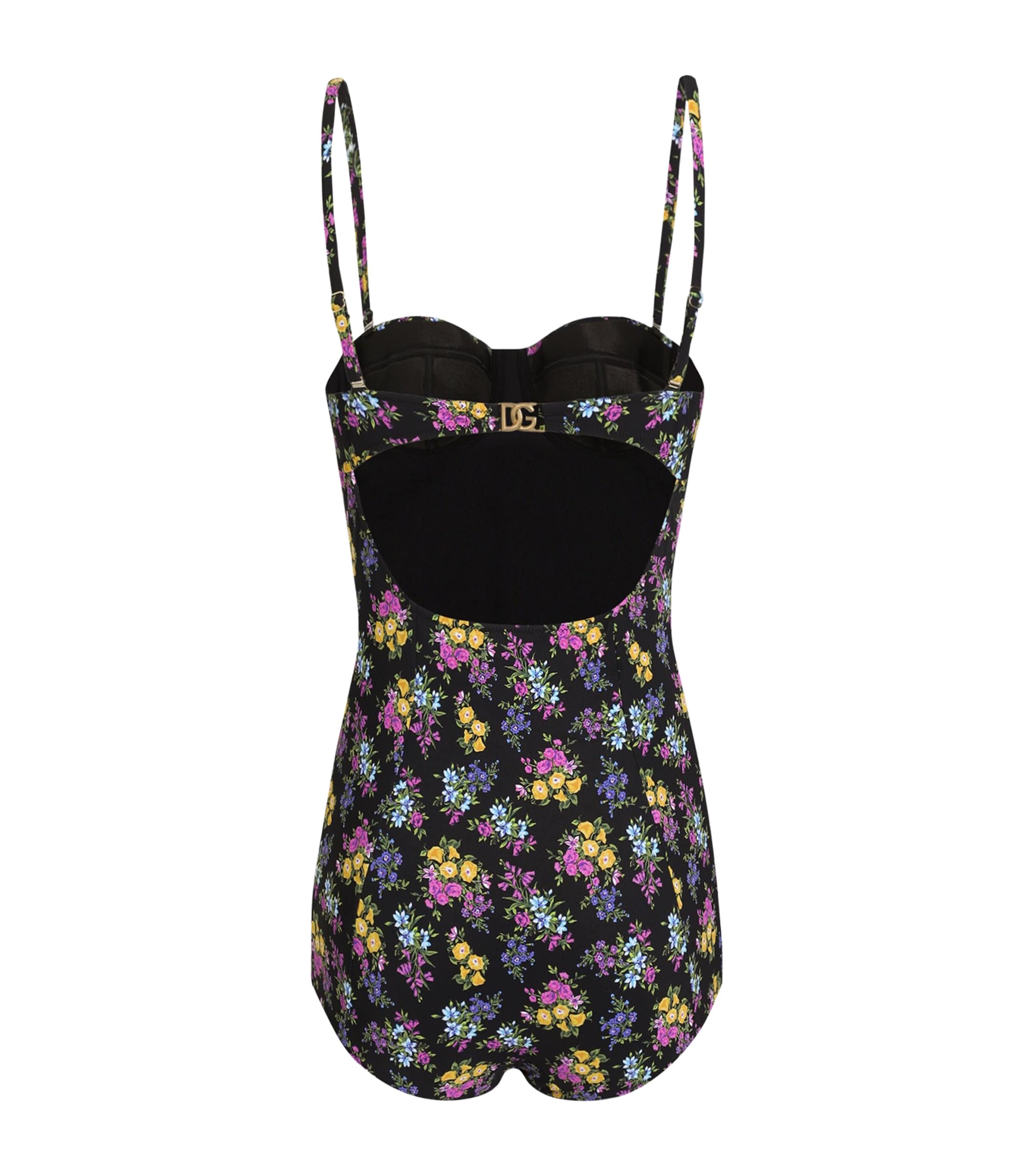 Dolce&Gabbana Womens Floral DG Logo Swimsuit Fior Image 2