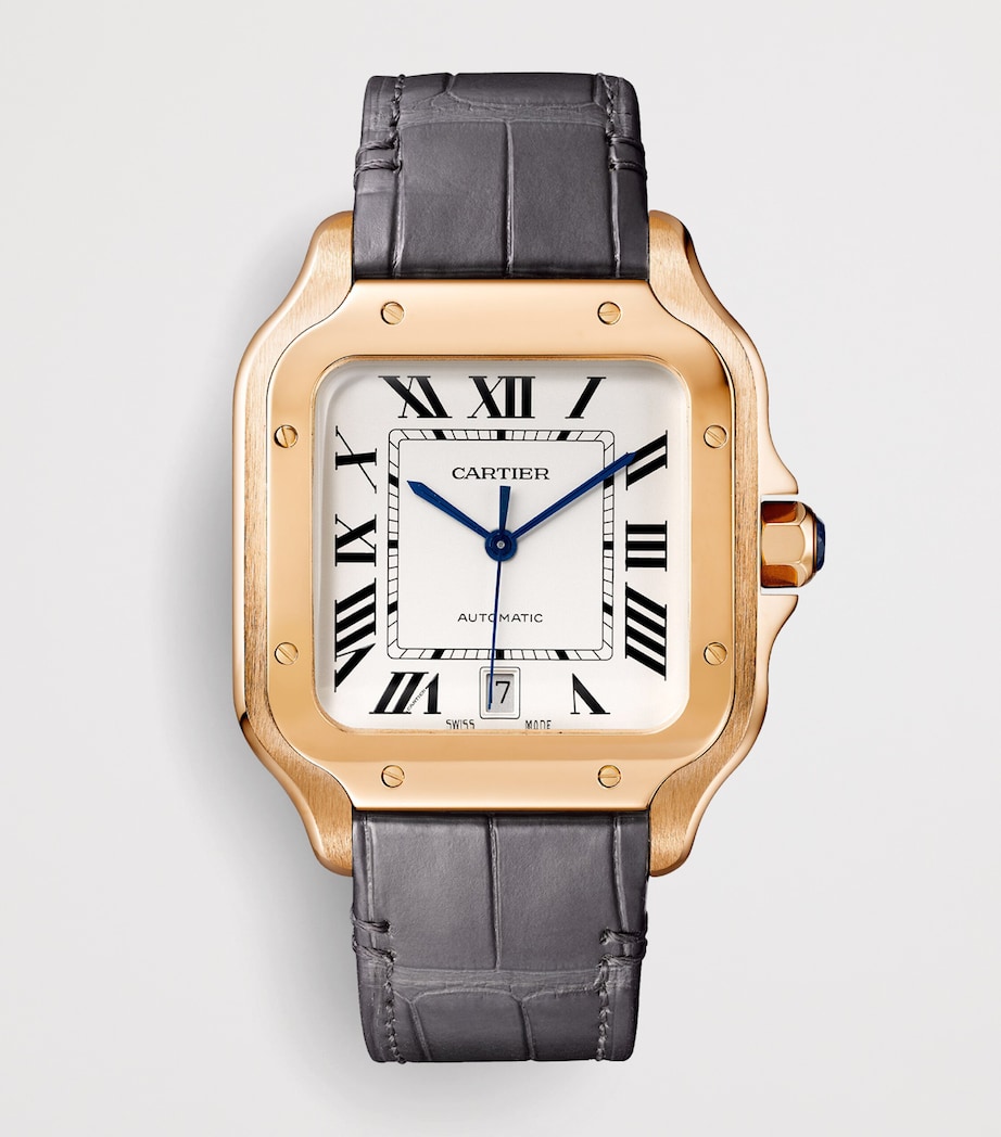 Large Rose Gold Santos de Cartier Watch 40mm ROSE GOLD Image 3