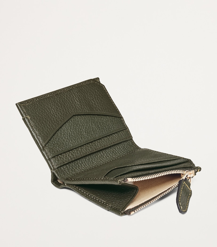Aspinal Of London Leather Hudson Coin and Card Holder Green Image 5