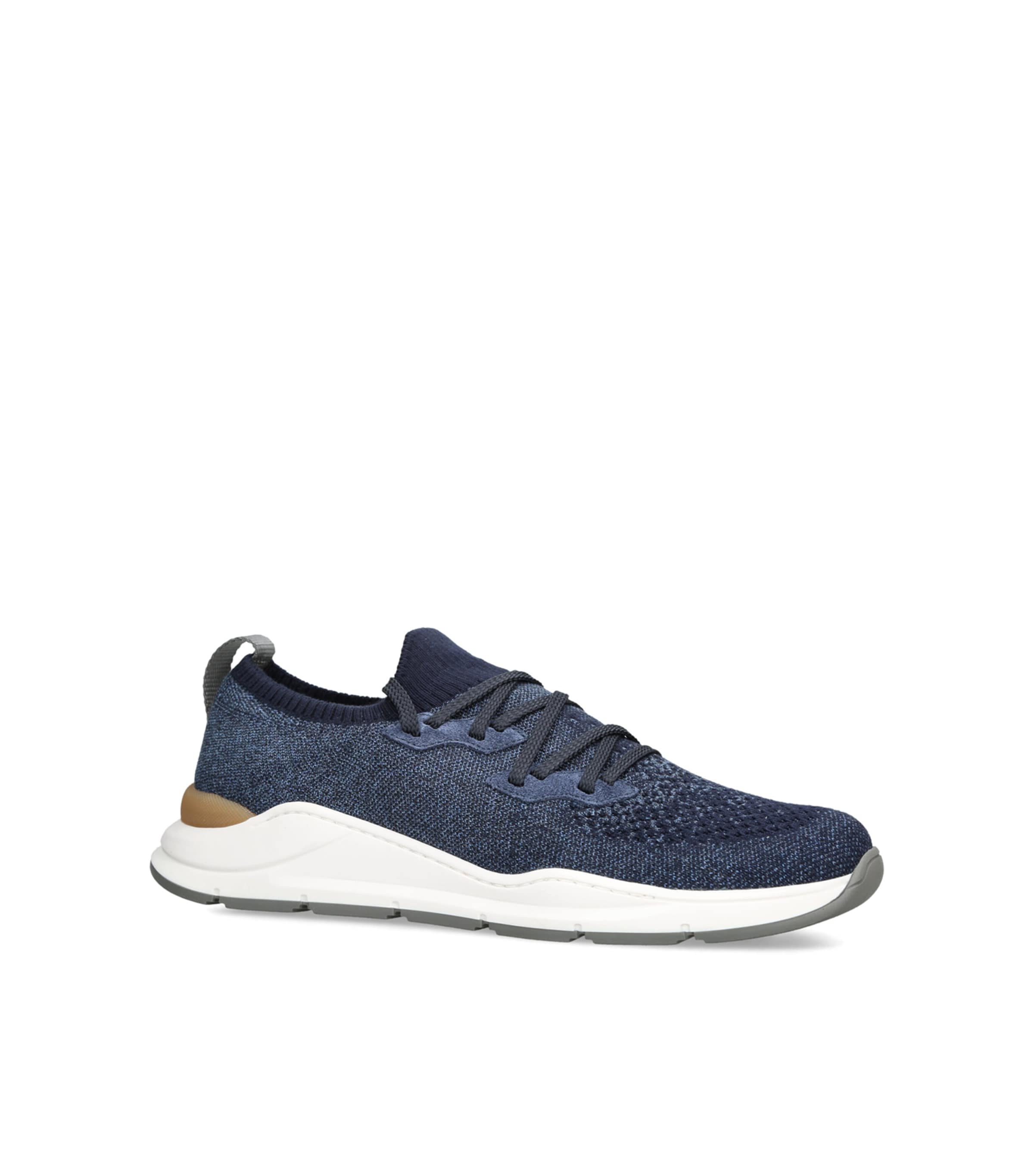 Brunello Cucinelli Kids Knitted Sneakers Blue/dark Image 2