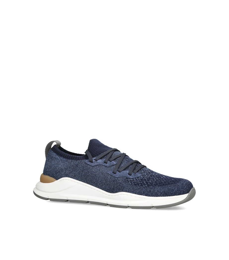 Brunello Cucinelli Kids Knitted Sneakers Blue/dark Image 2