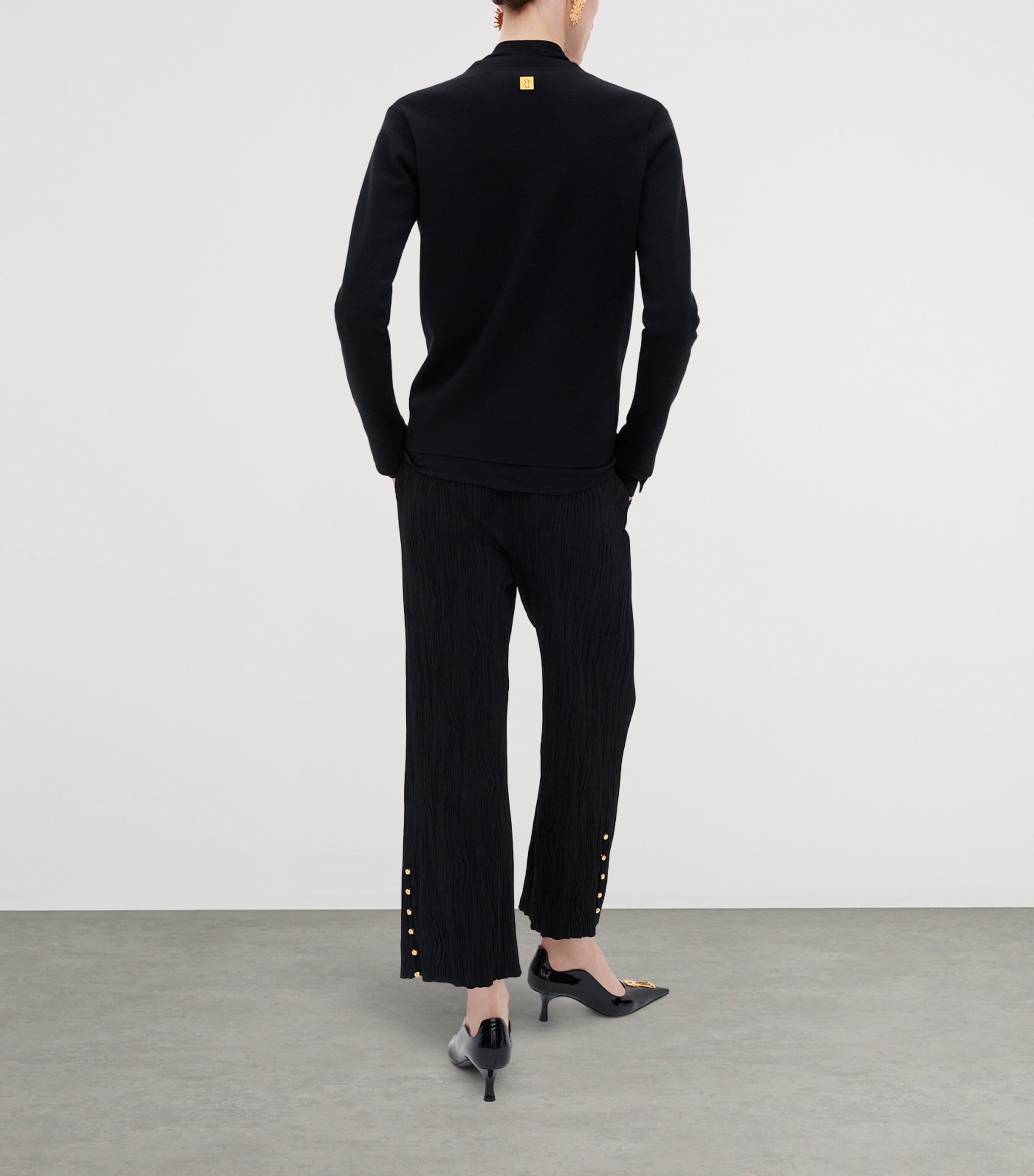 Schiaparelli Womens Cashmere-Blend Anatomy Cardigan Black Image 3