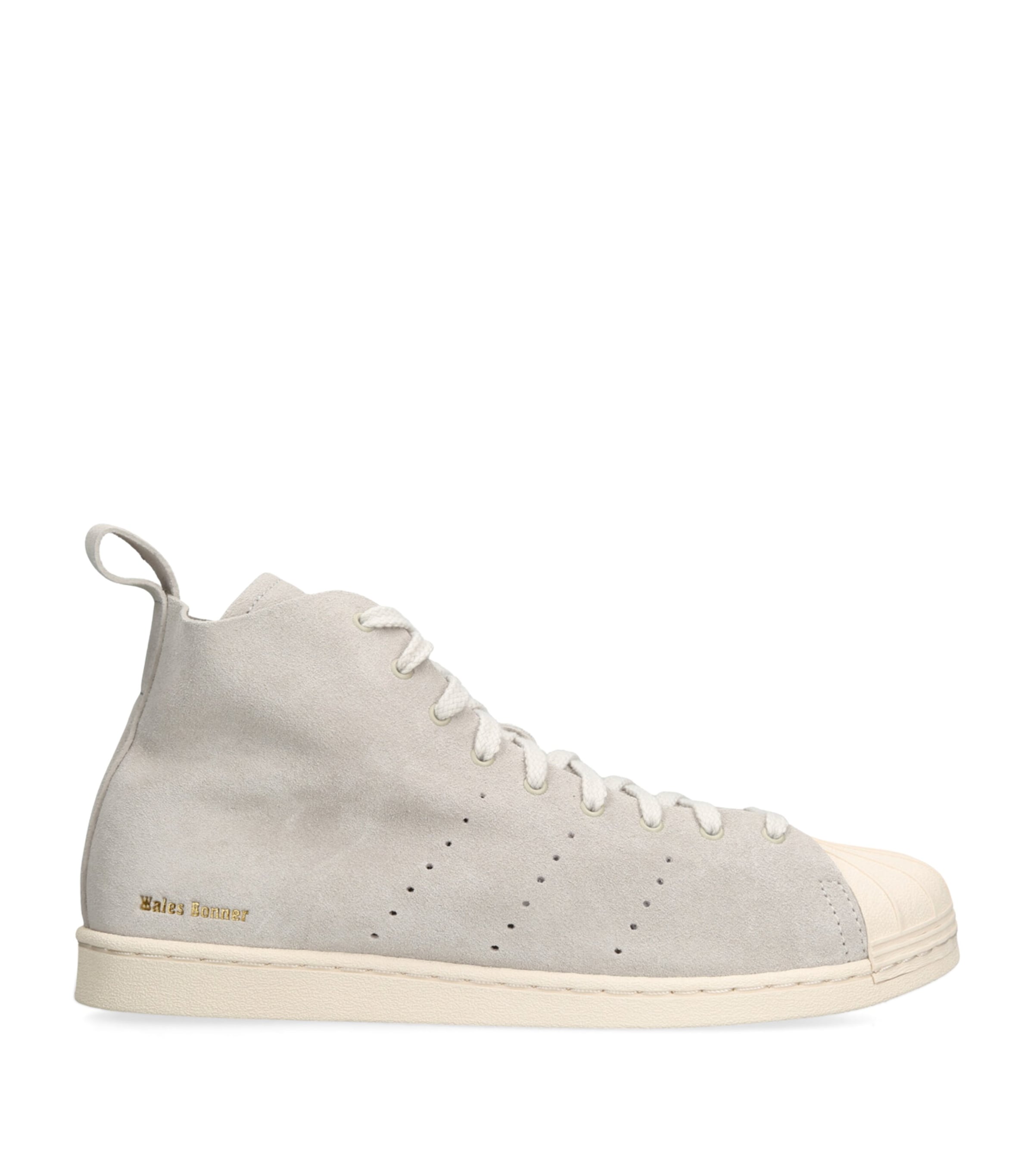Adidas Originals Adidas X Wales Bonner Superstar Hi White In Gray