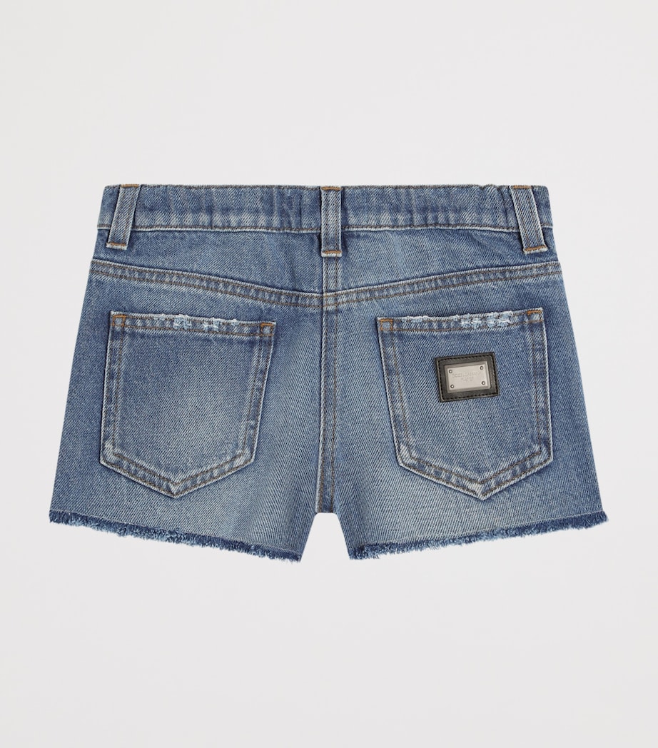 Dolce&Gabbana Kids Lace-Trim Denim Shorts (8-12+ Years) Combined Colou Image 2