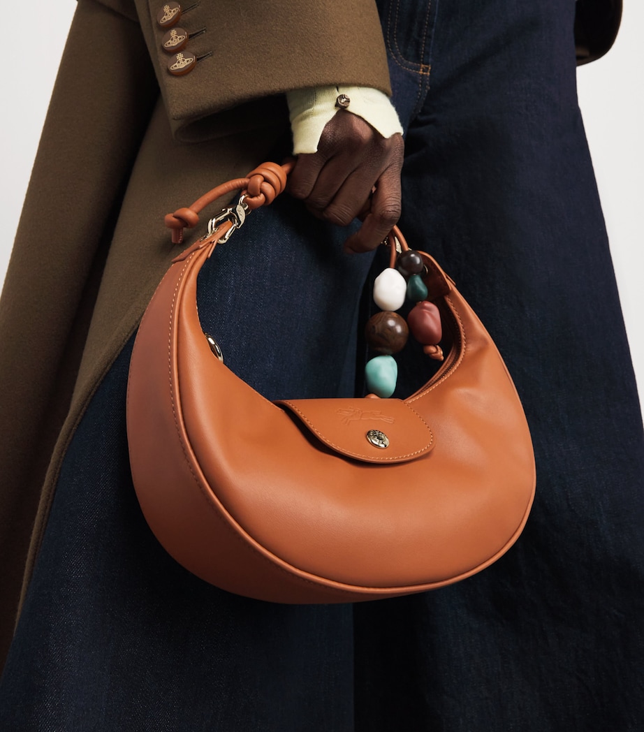 Longchamp Medium Leather Le Pliage Xtra Shoulder Bag Cashew Image 5