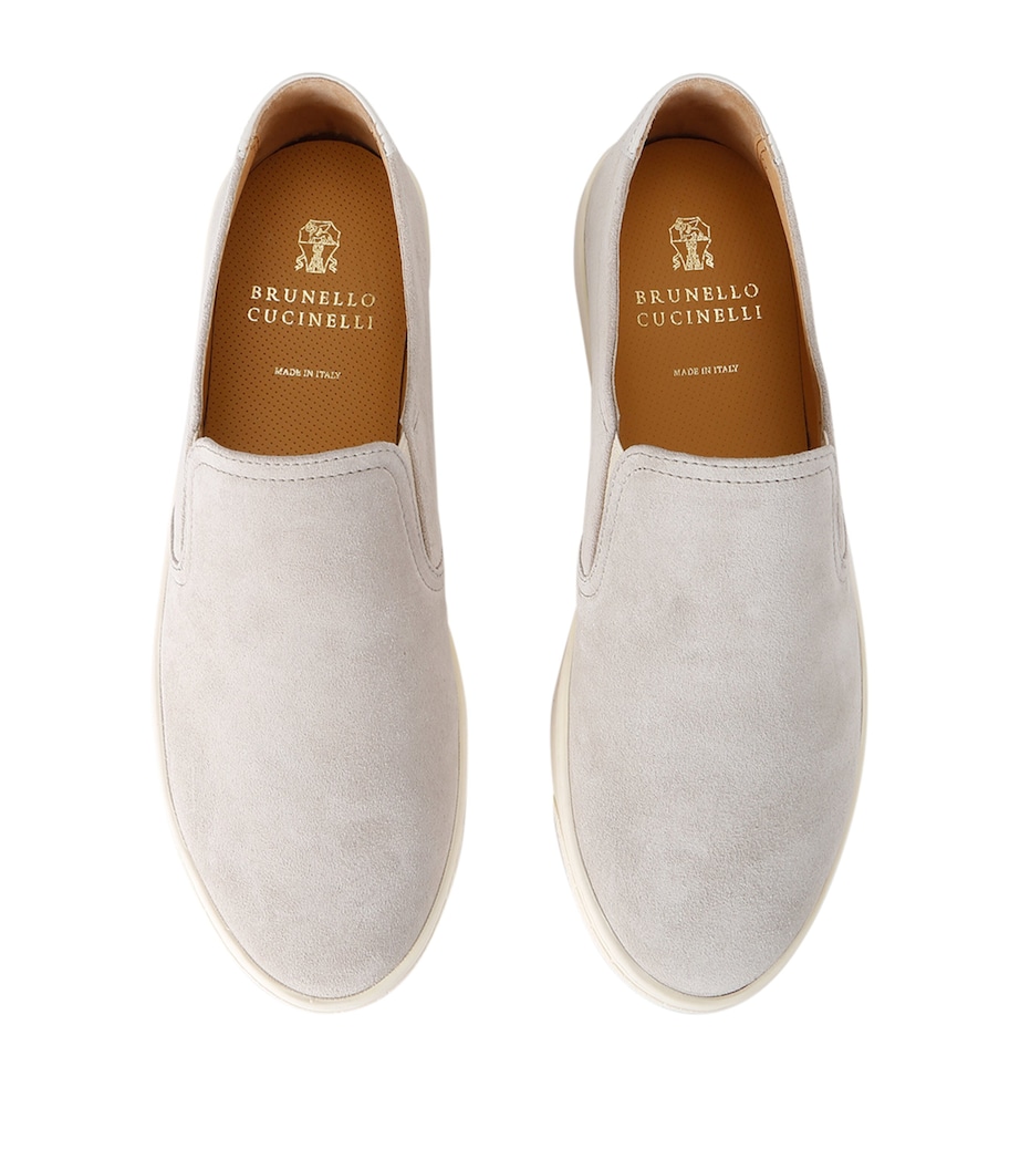 Suede Slip-On Sneakers BONE Image 4