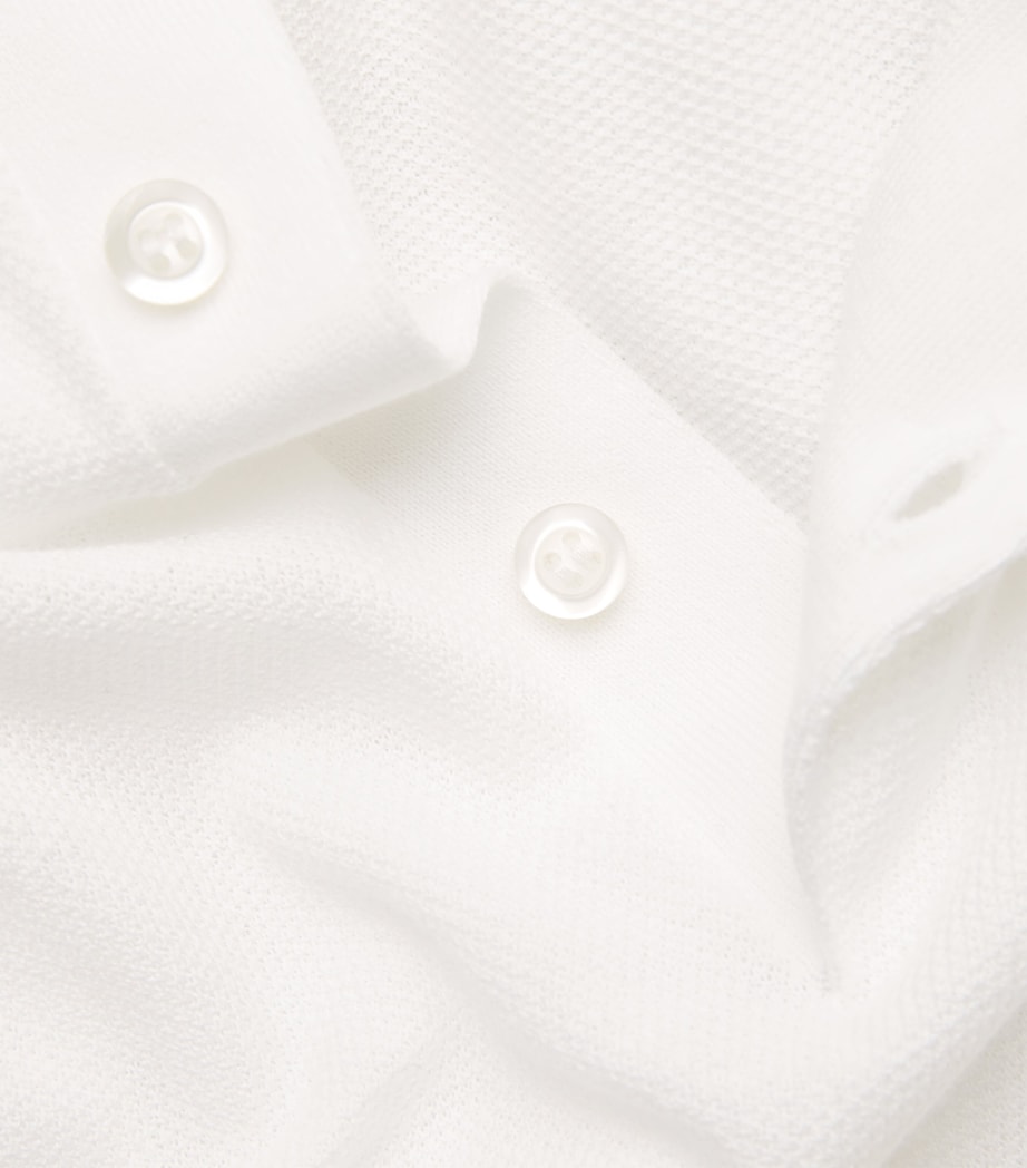 Sea Island Cotton Piqué Roth Polo Shirt WHITE Image 5