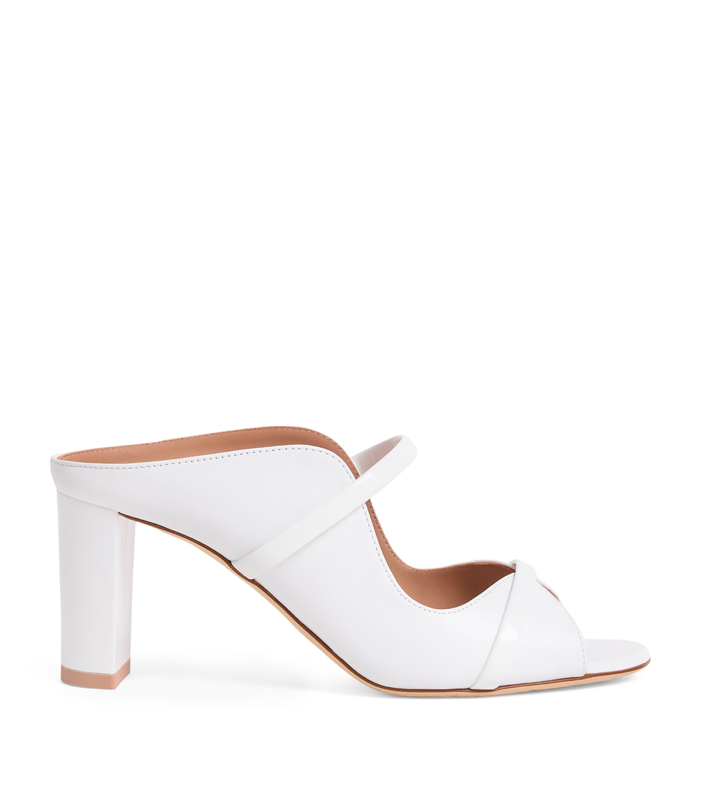 Leather Norah Heeled Sandals 70 WHITE Image 1