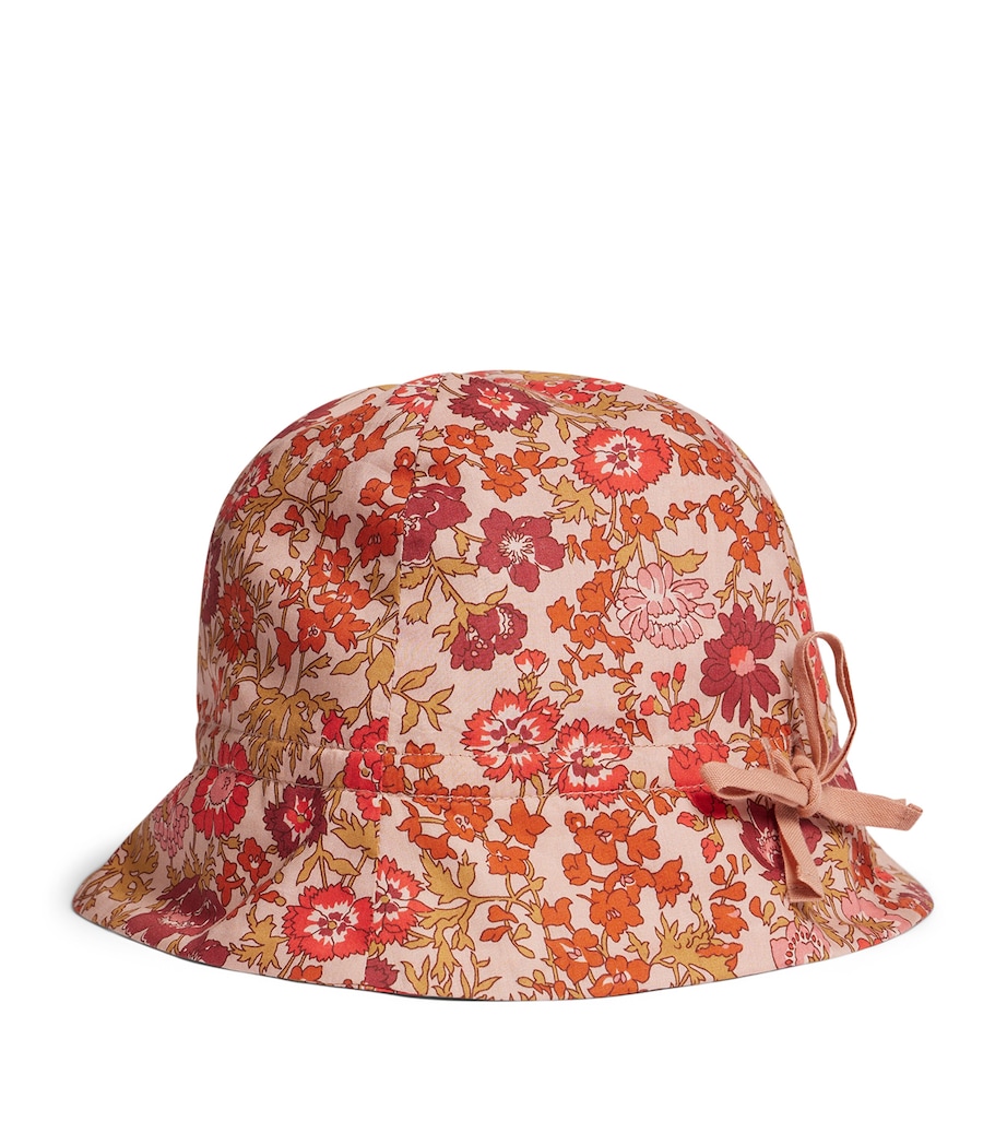 Bonpoint Cotton Floral Bucket Hat Fleurs Rose Image 1