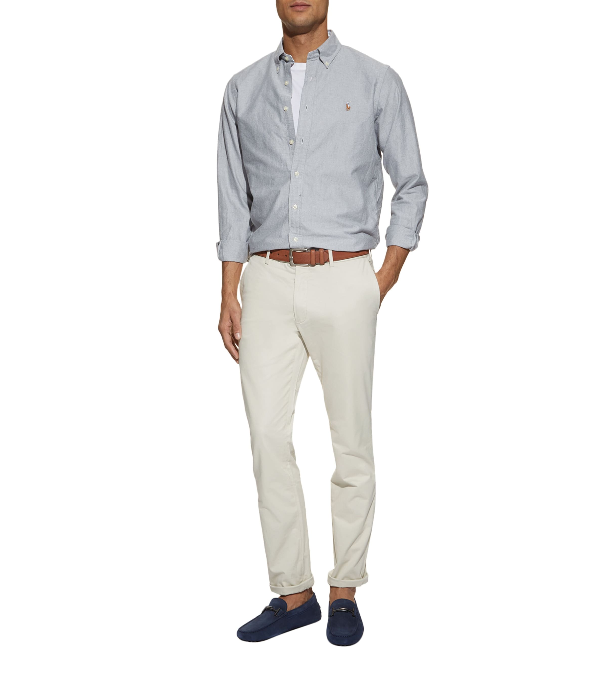 Stretch-Cotton Slim Chinos BASIC SAND Image 14