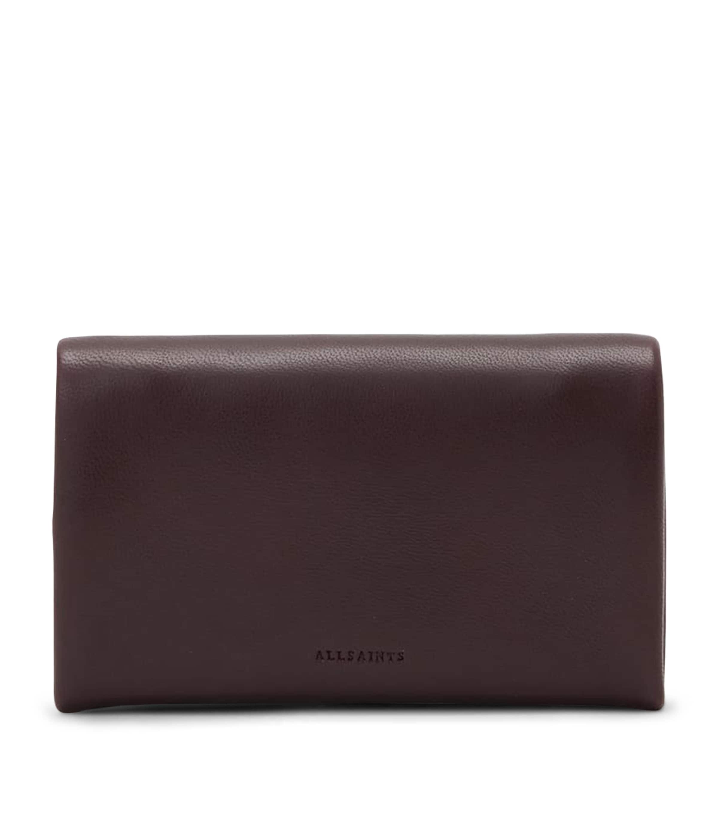 AllSaints Lambskin Harluna Wallet Burgundy Red Image 1