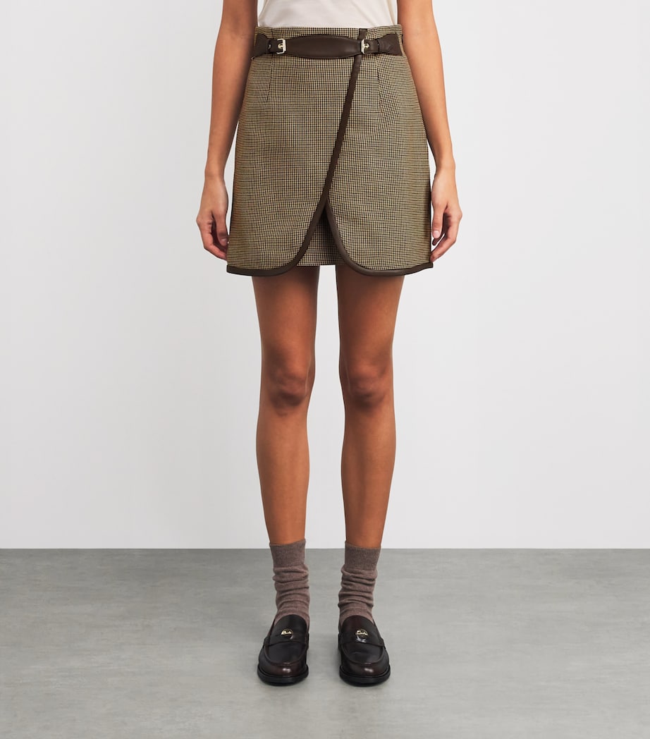 Check Belted Mini Skirt MULTICOLORED Image 3