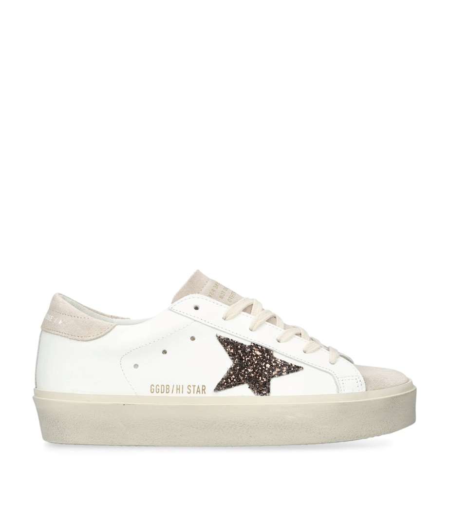 Golden Goose Leather Hi Star Sneakers White/oth Image 1