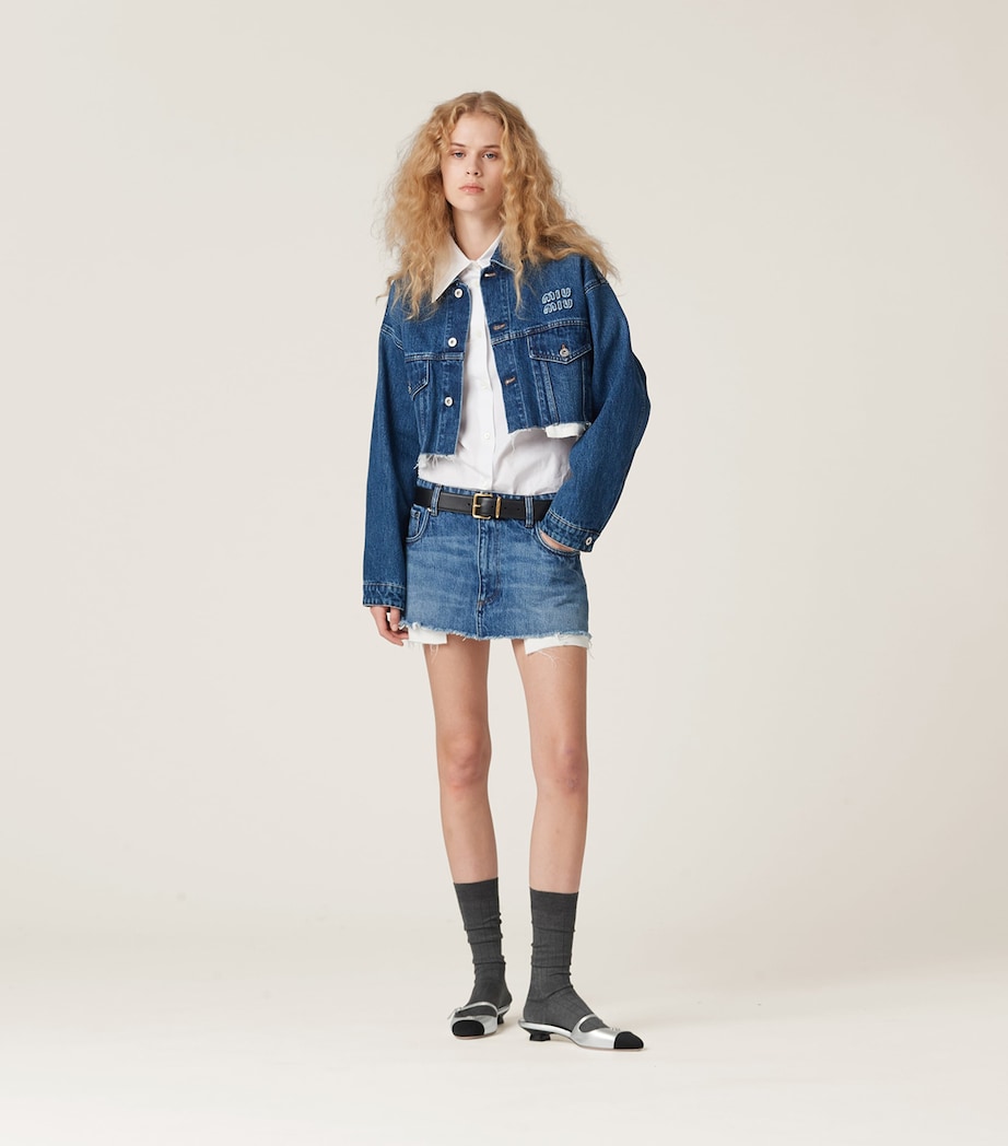Cropped Denim Jacket F0008 Image 2